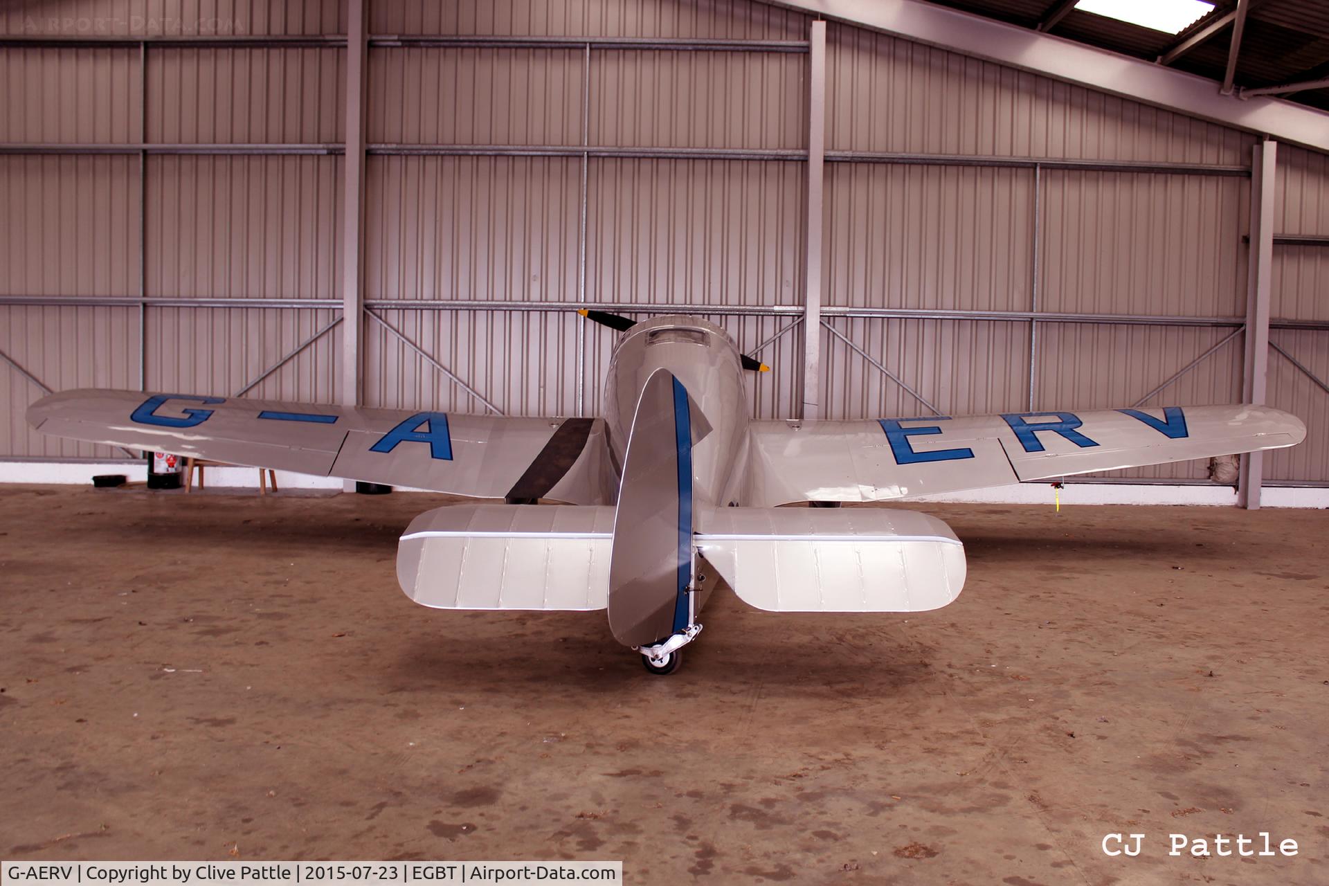 G-AERV, 1936 Miles M11A Whitney Straight C/N 307, Hangared at Turweston airfield EGBT