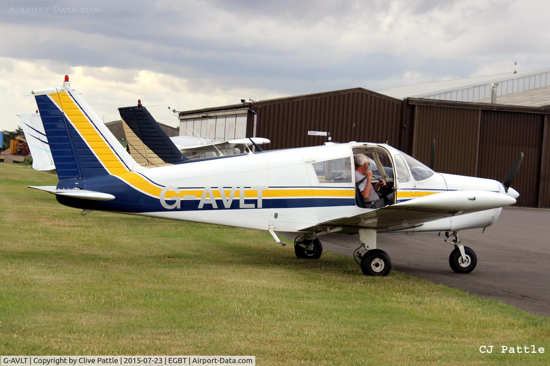 G-AVLT, 1967 Piper PA-28-140 Cherokee C/N 28-23328, Parked up at Turweston airfield EGBT