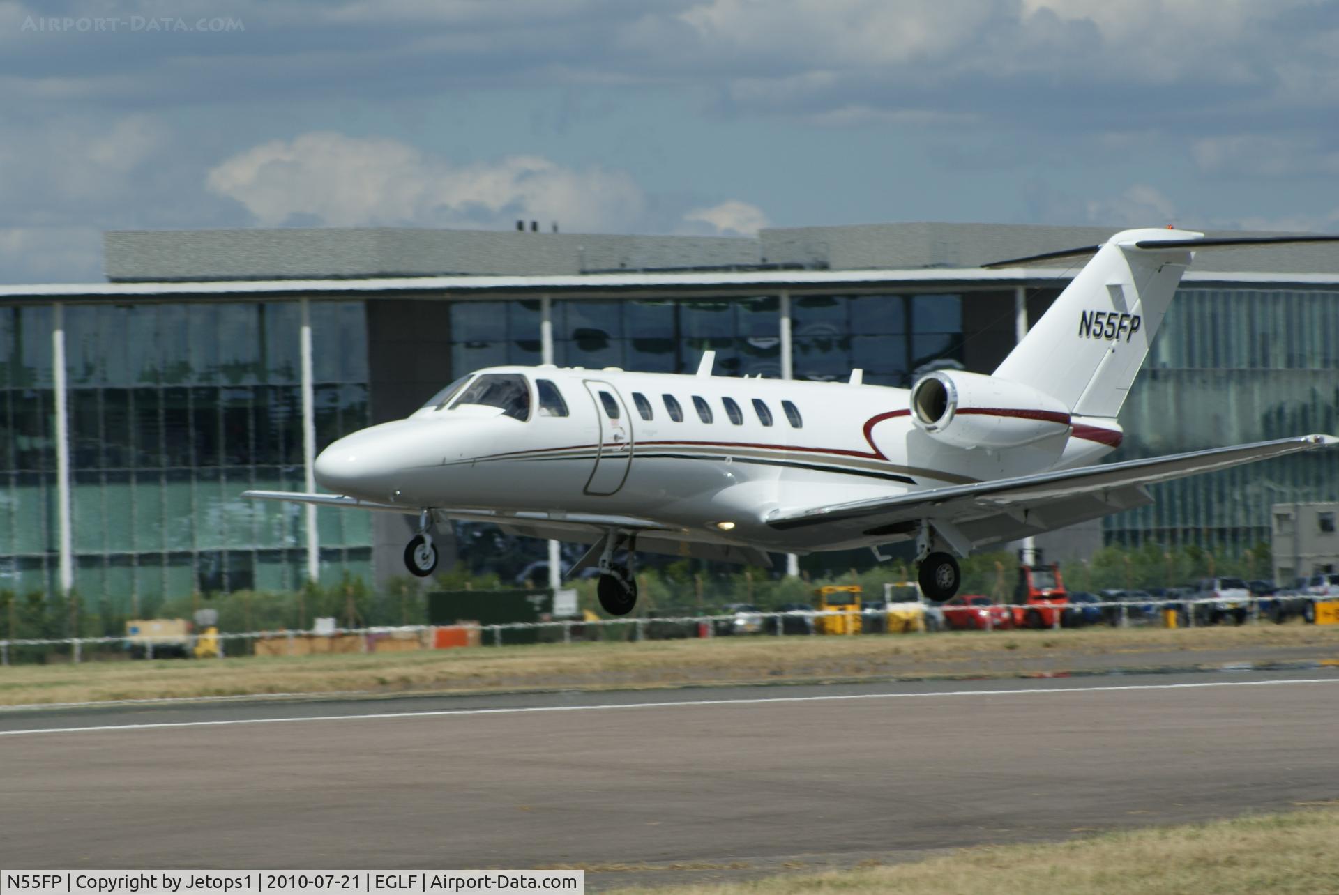 N55FP, 2007 Cessna 525B CitationJet CJ3 C/N 525B0153, Landing Fboro air show