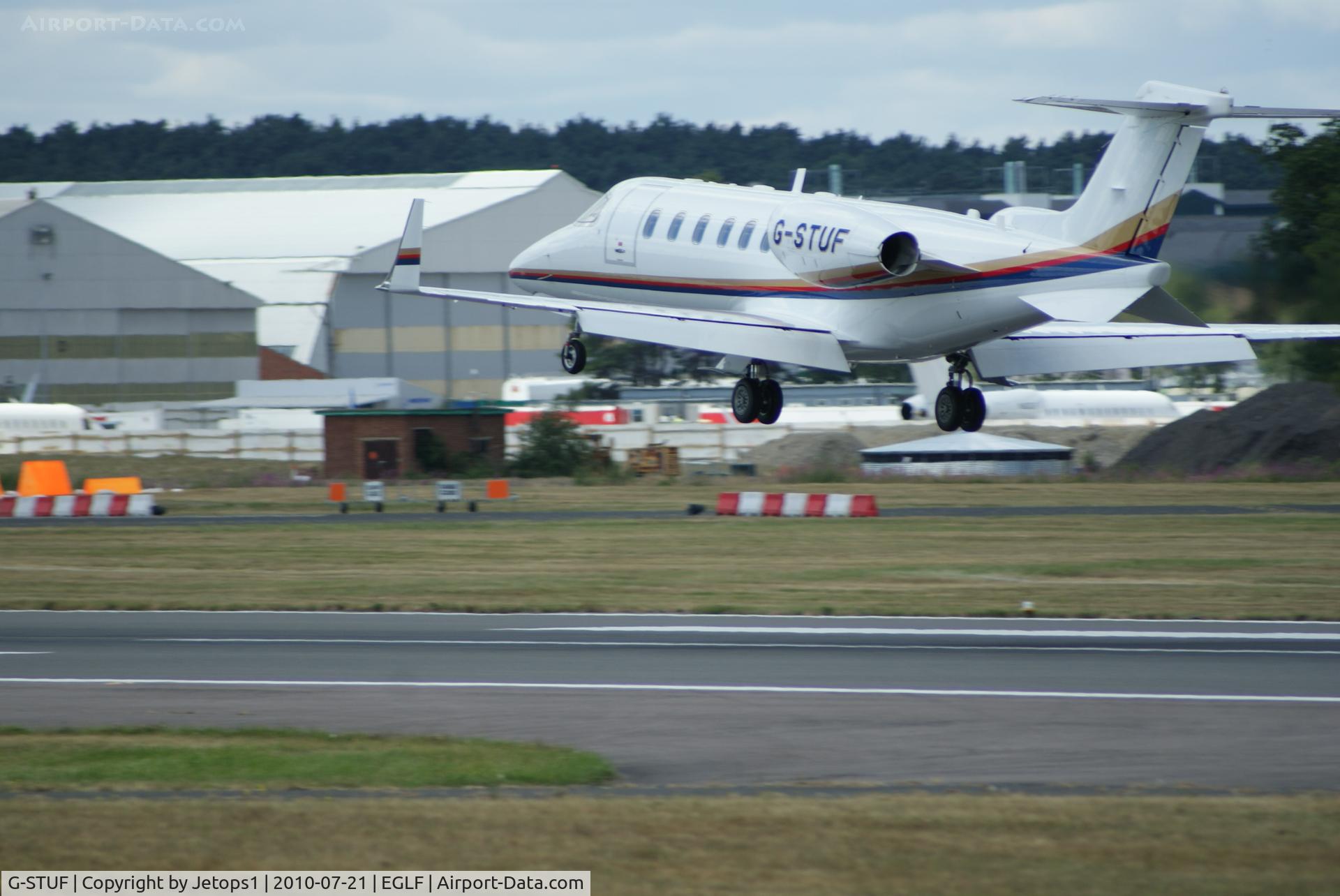 G-STUF, 2007 Learjet 45 C/N 45-2074, Landing at Fboro for GAT