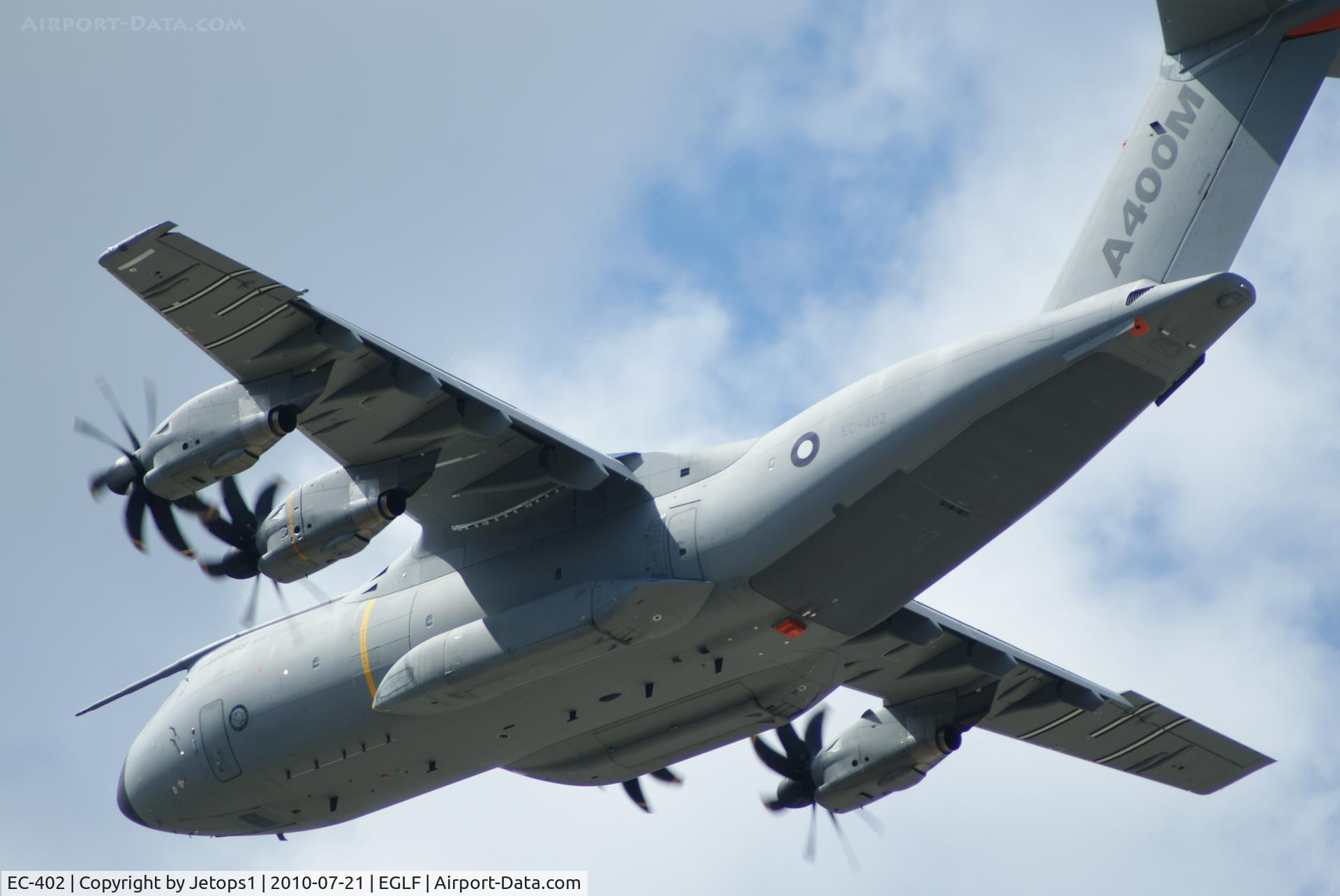 EC-402, 2010 Airbus A400M Atlas C/N 002, Flyby showing rear cargo door