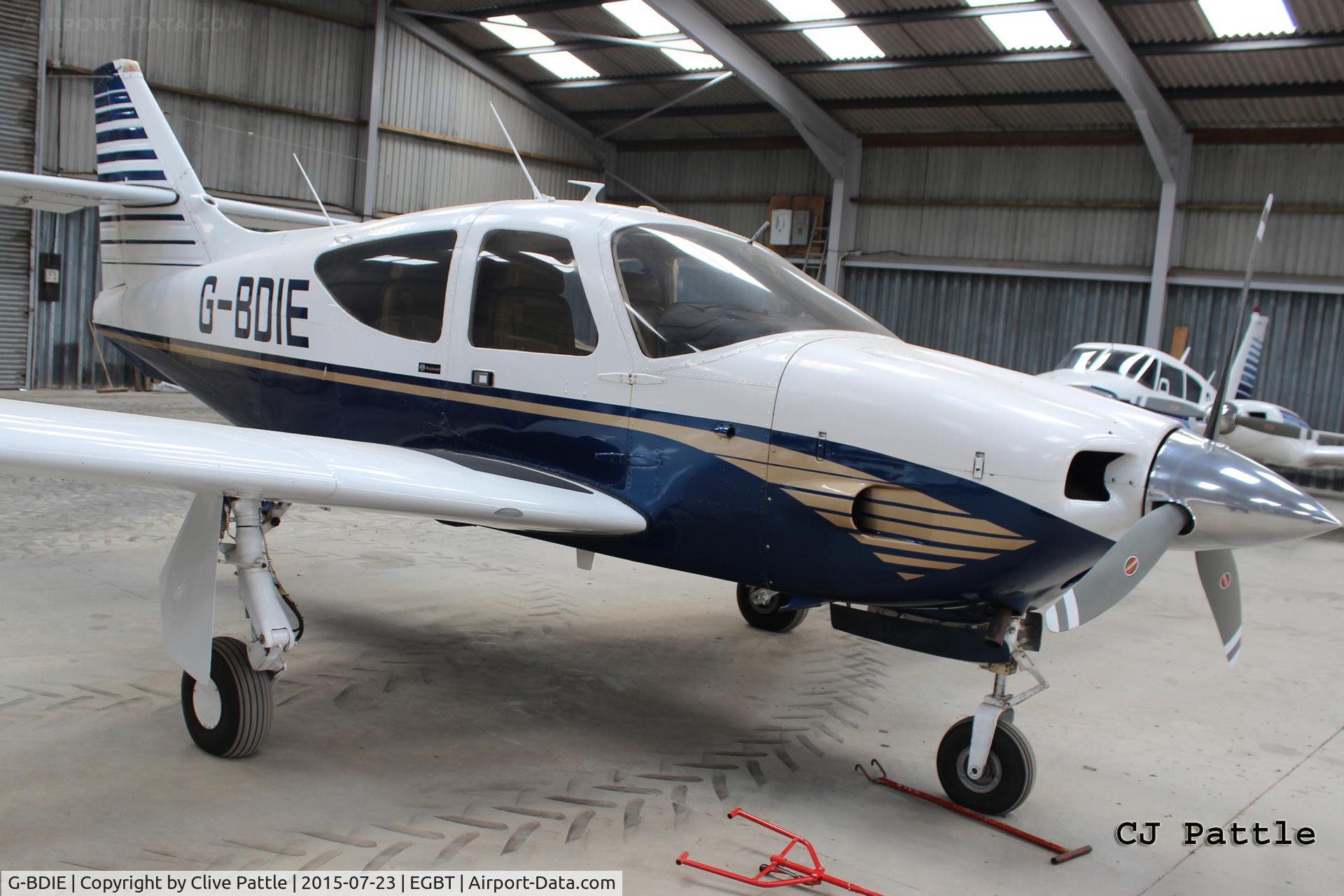 G-BDIE, 1975 Rockwell International 112 Commander C/N 342, Hangared at Turweston EGBT