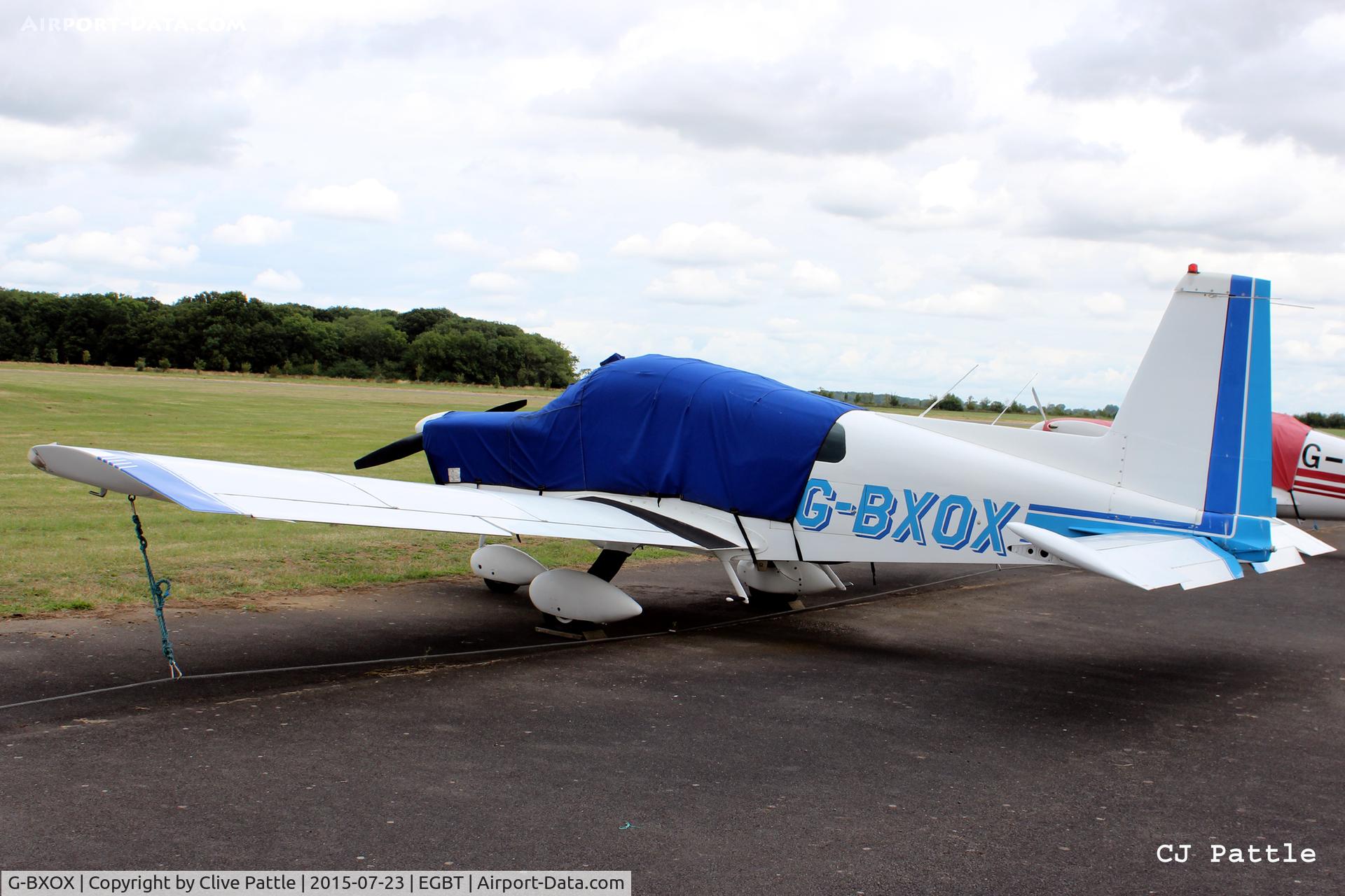G-BXOX, 1978 Grumman American AA-5A Cheetah C/N AA5A-0694, Parked at Turweston Aerodrome EGBT