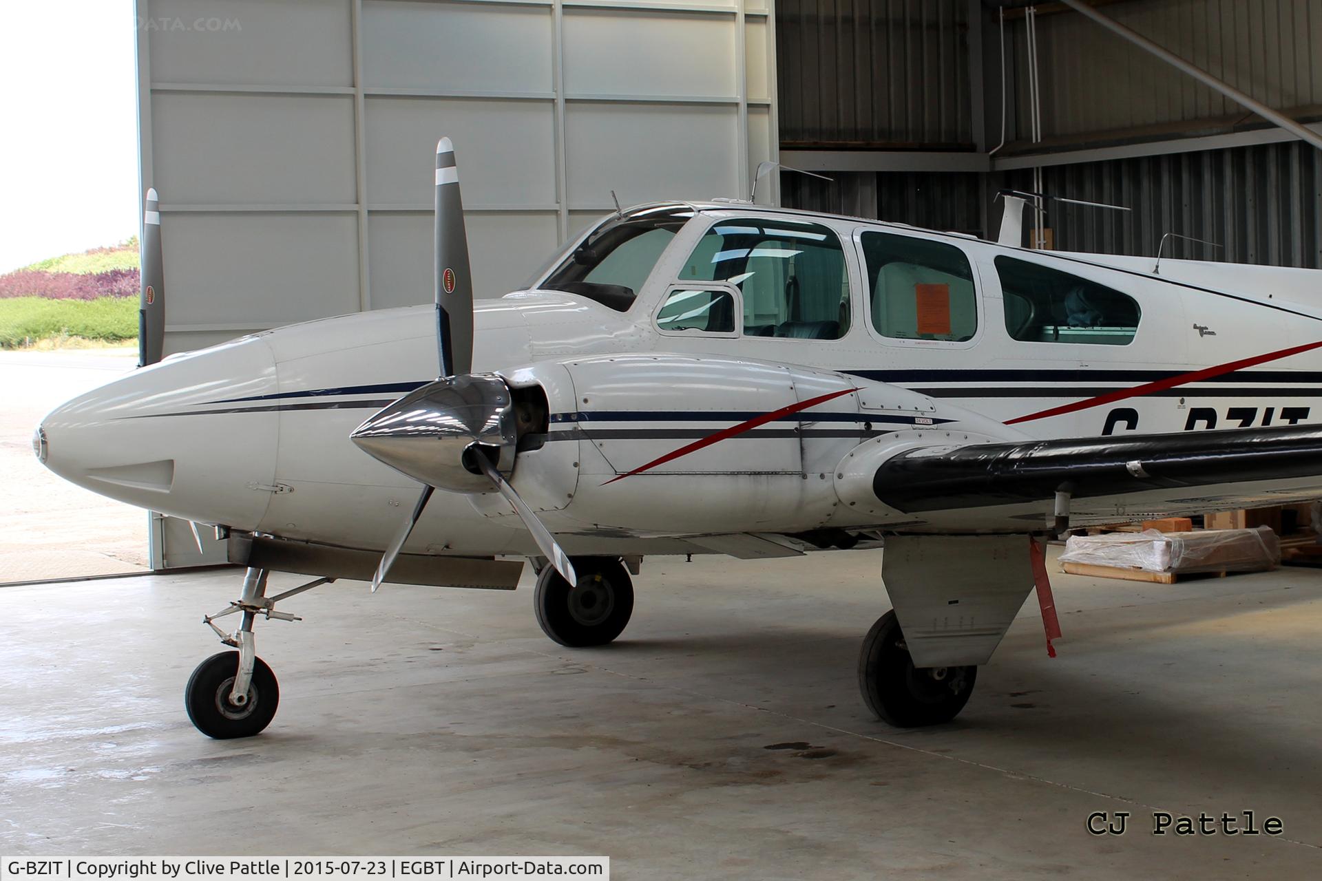 G-BZIT, 1964 Beech 95-B55 Baron Baron C/N TC-564, Hangared at Turweston EGBT - still looking immaculate.