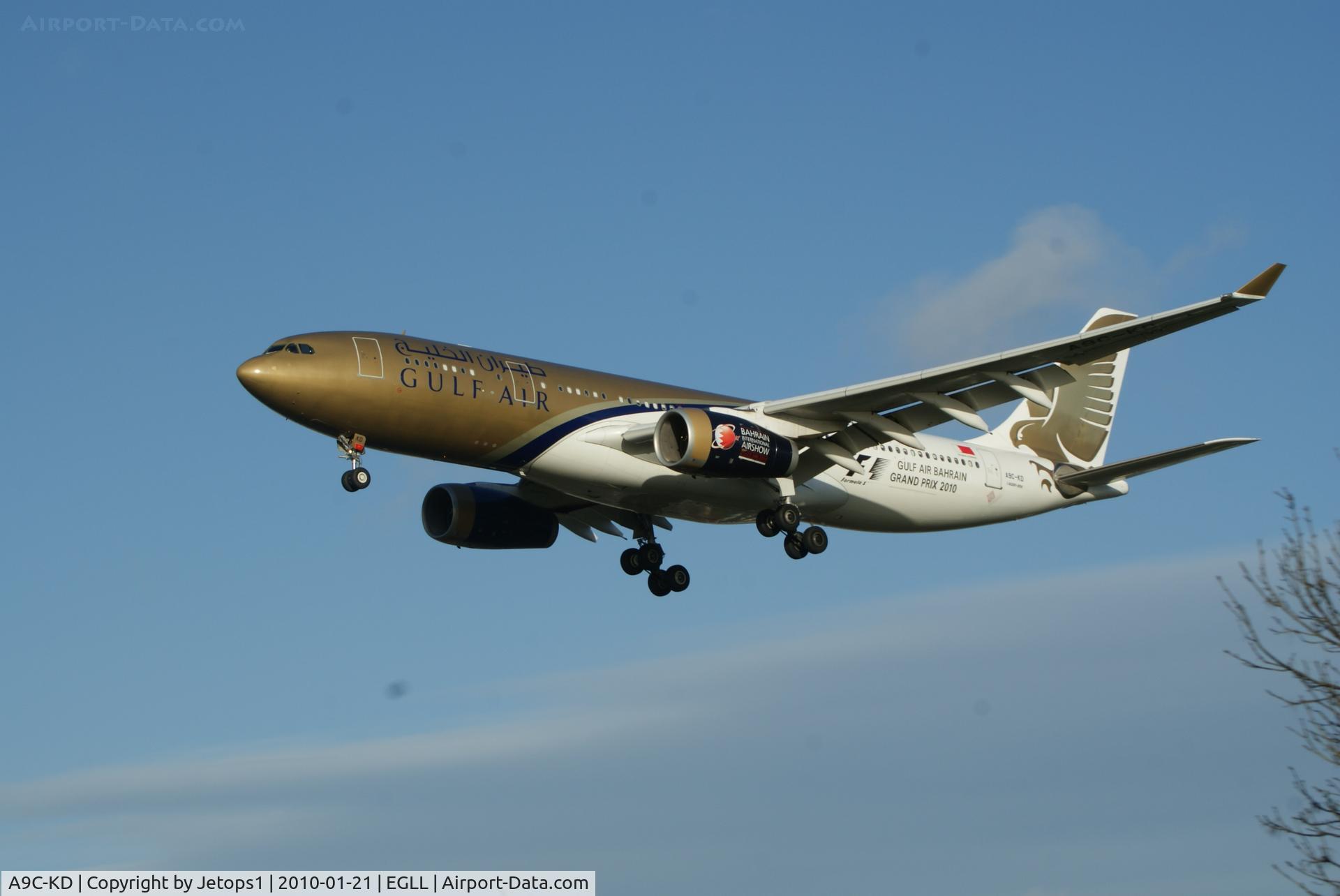 A9C-KD, 1999 Airbus A330-243 C/N 287, On Finals EGLL runway 27L