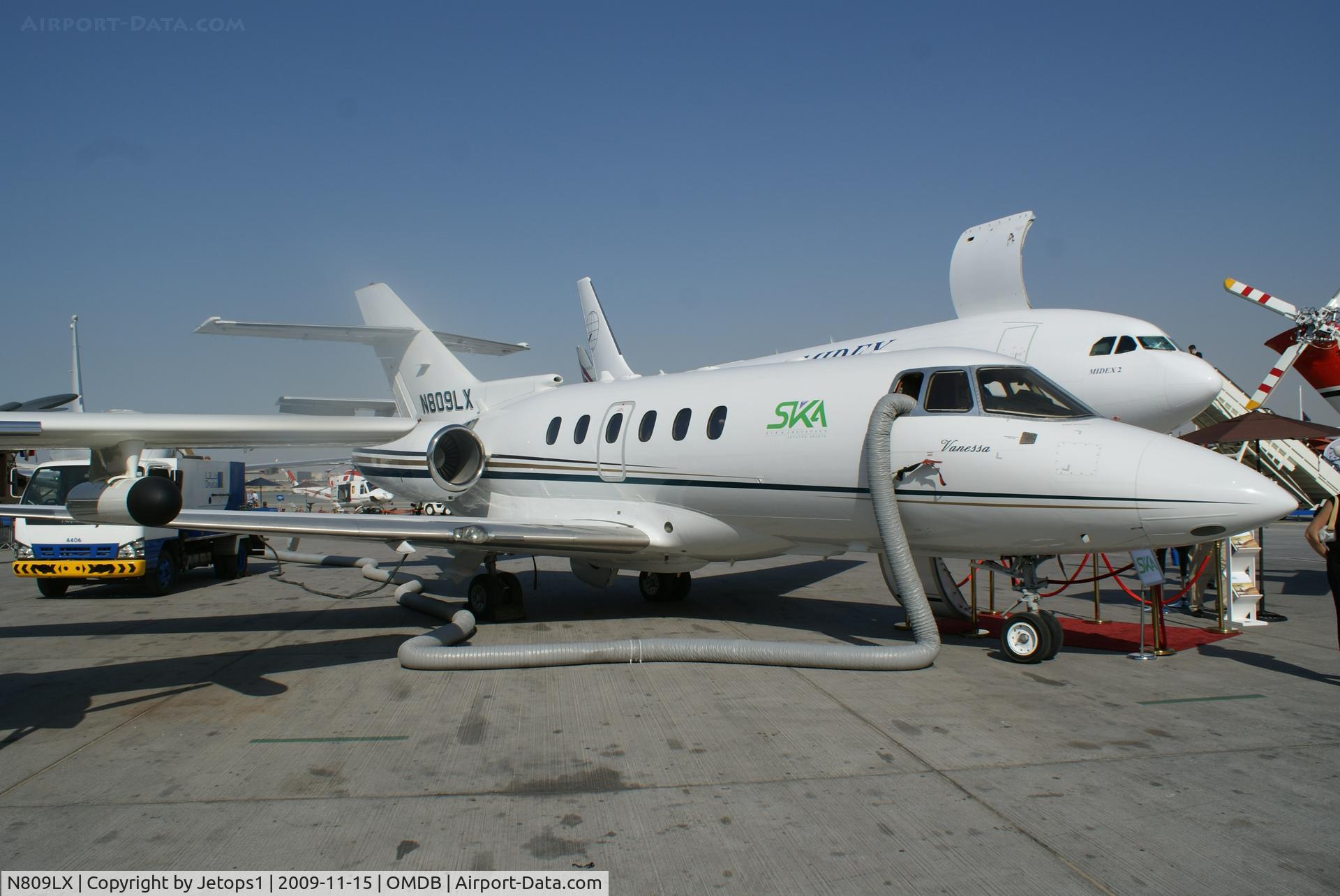 N809LX, 1999 Raytheon Hawker 800XP C/N 258432, At the static park