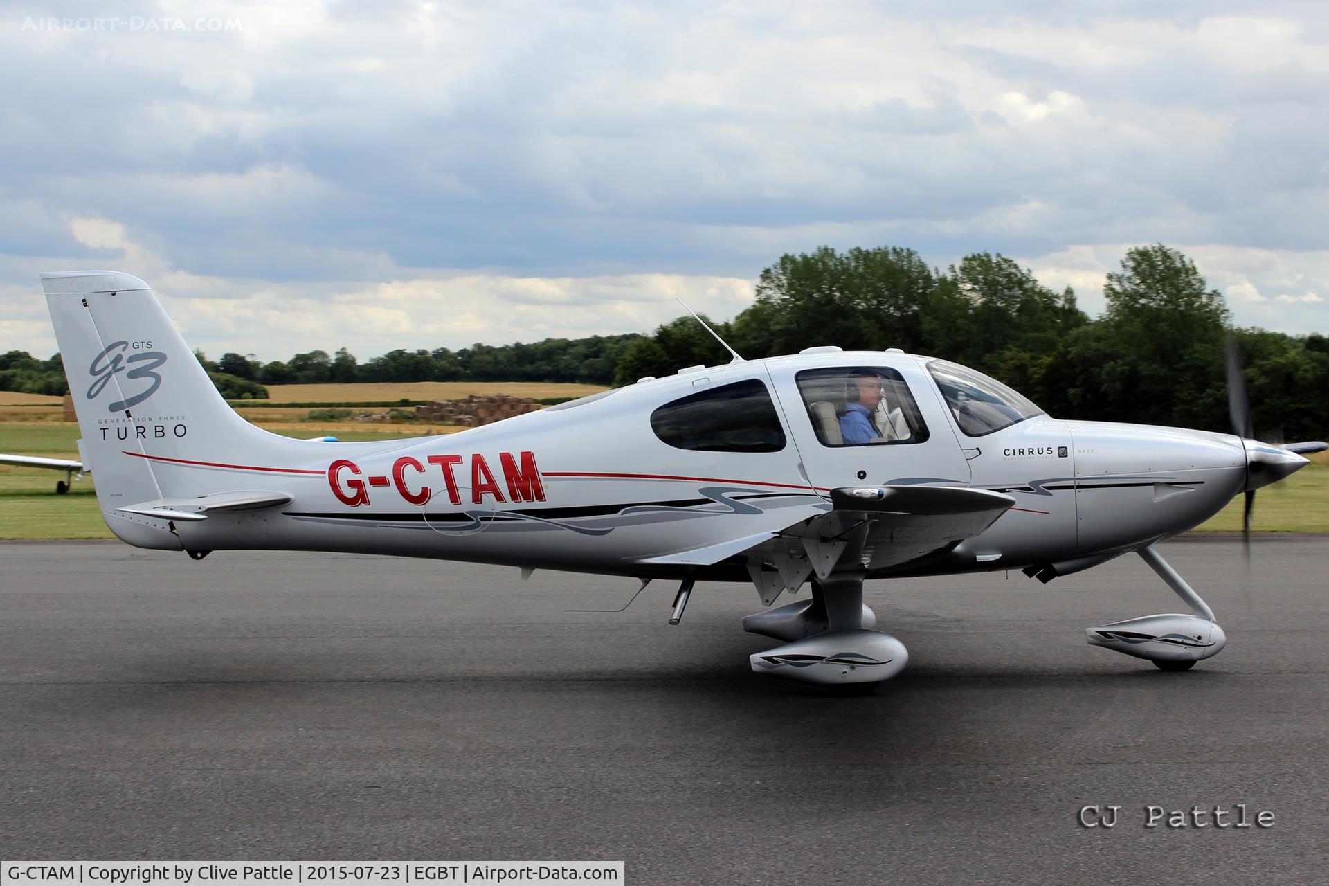 G-CTAM, 2007 Cirrus SR22 G3 GTS Turbo C/N 2740, Taxy into the GA apron at Turweston EGBG