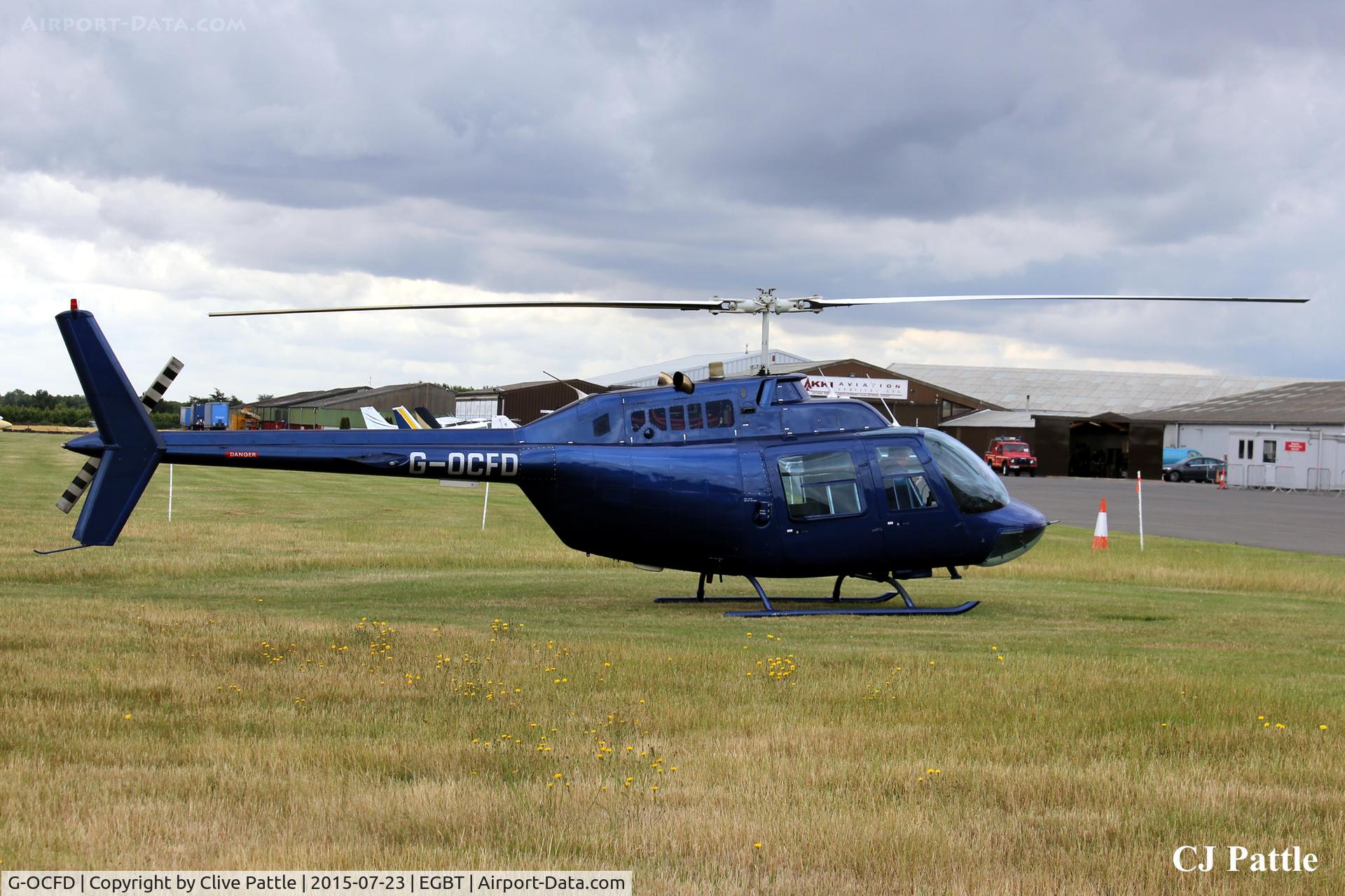 G-OCFD, 1980 Bell 206B JetRanger III C/N 3165, Parked up at Turweston Aerodrome EGBT