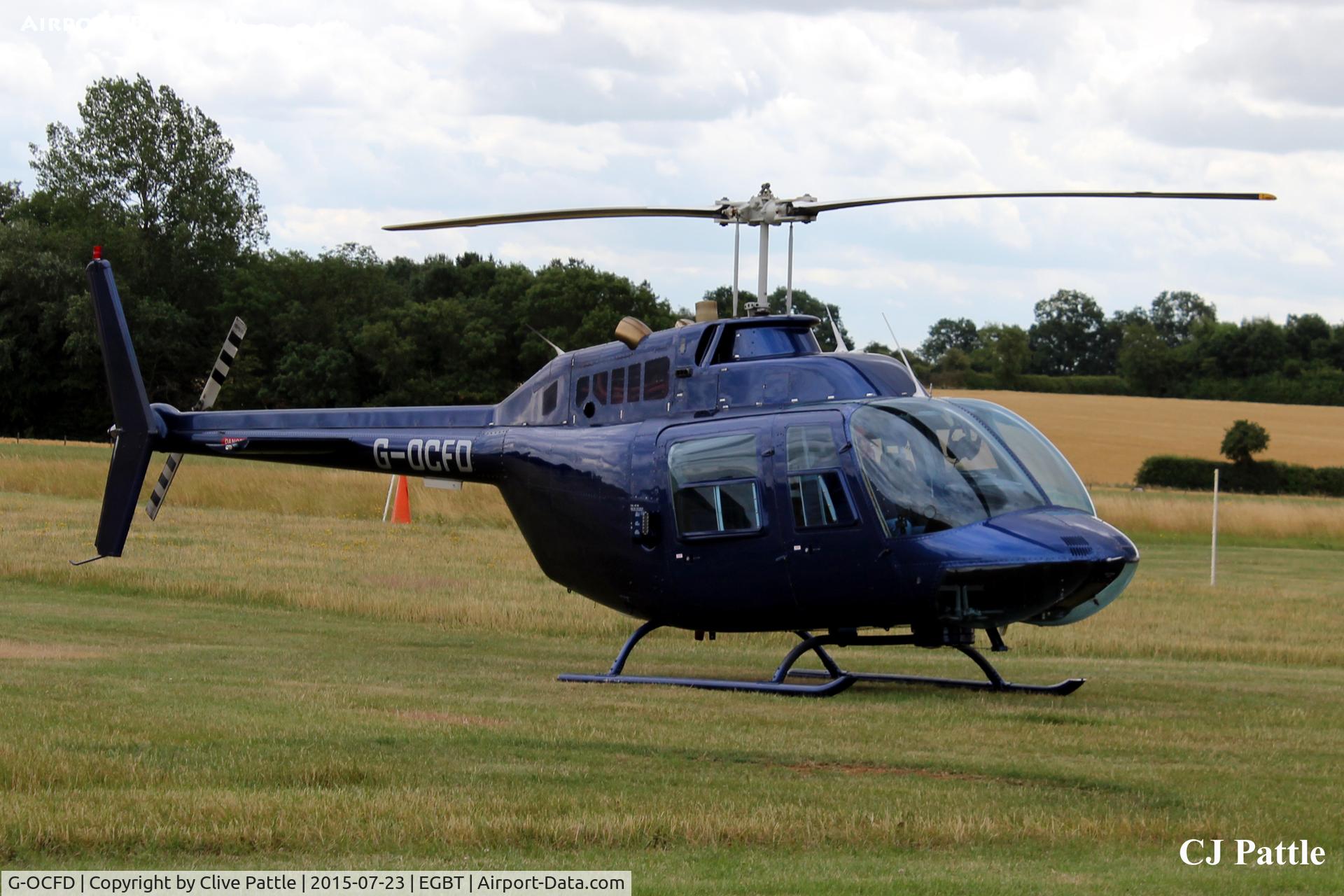 G-OCFD, 1980 Bell 206B JetRanger III C/N 3165, Parked up at Turweston Aerodrome EGBT