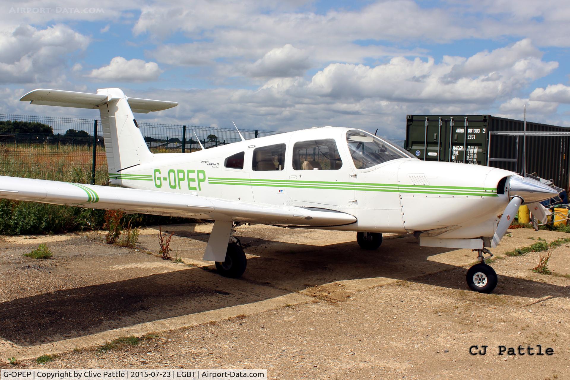 G-OPEP, 1979 Piper PA-28RT-201T Turbo Arrow IV C/N 28R-7931070, Parked up at Turweston Aerodrome EGBT