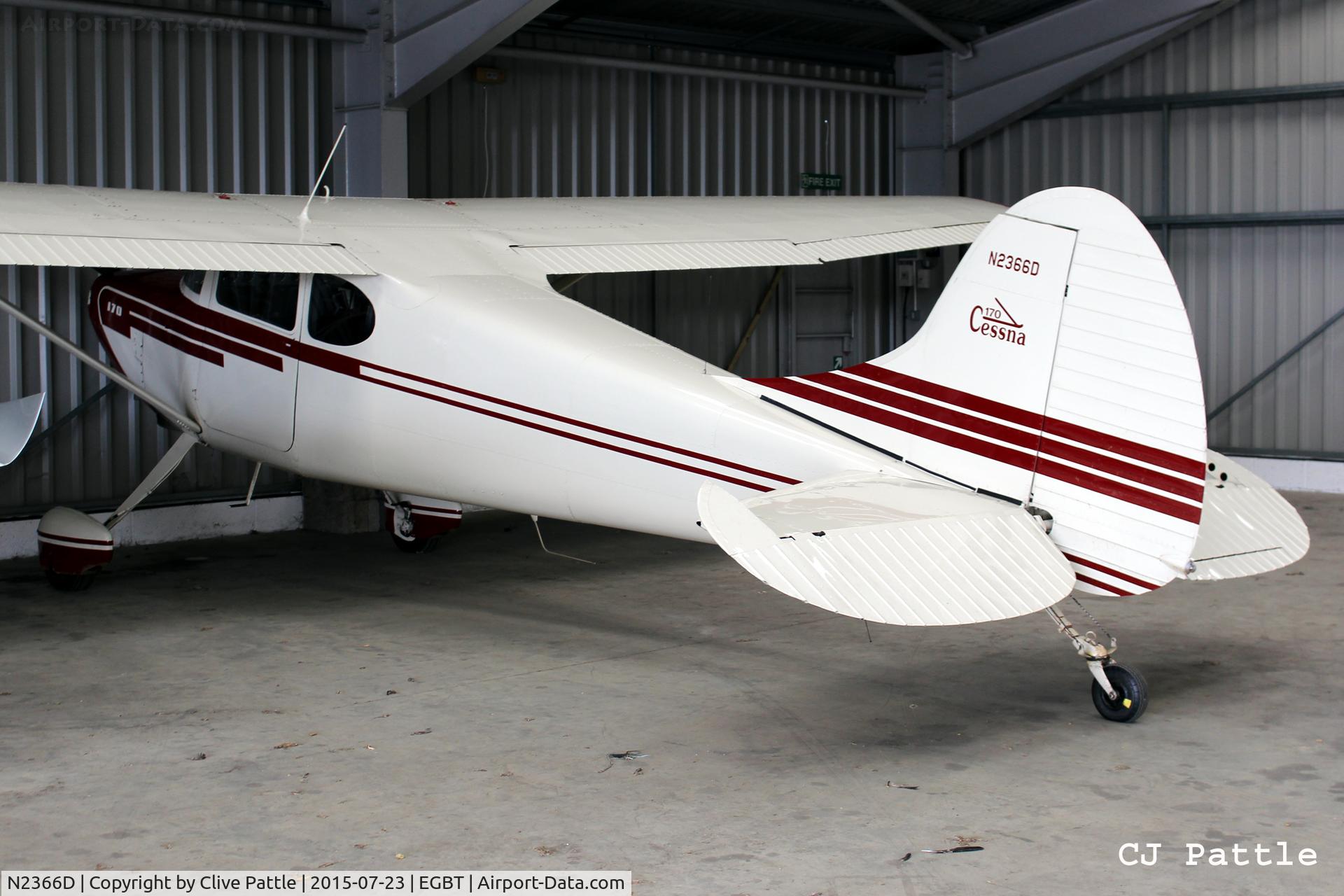 N2366D, 1952 Cessna 170B C/N 20518, Hangared at Turweston Aerodrome EGBT