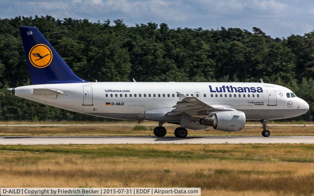 D-AILD, 1996 Airbus A319-114 C/N 623, departure via RW18W