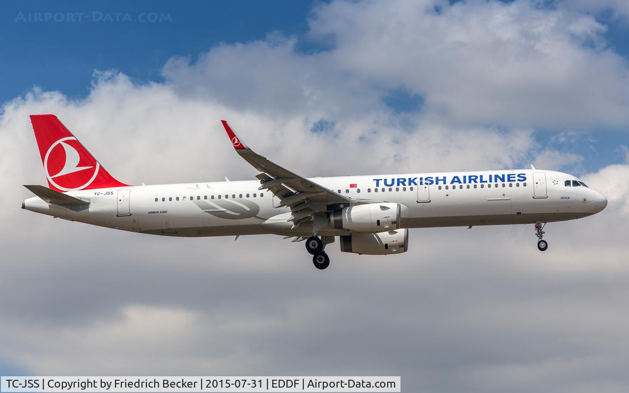 TC-JSS, 2015 Airbus A321-231 C/N 6657, on final RW07R