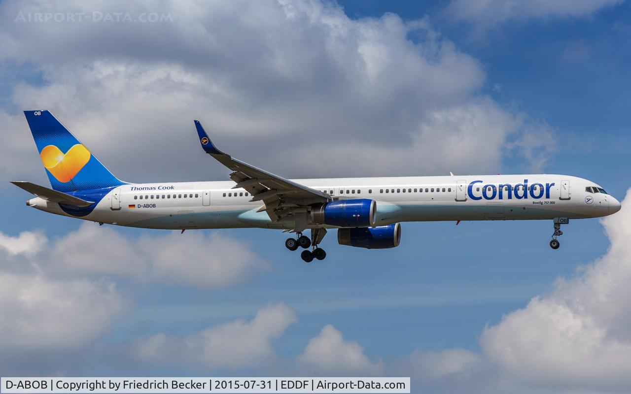 D-ABOB, 1998 Boeing 757-330 C/N 29017, on final RW07R