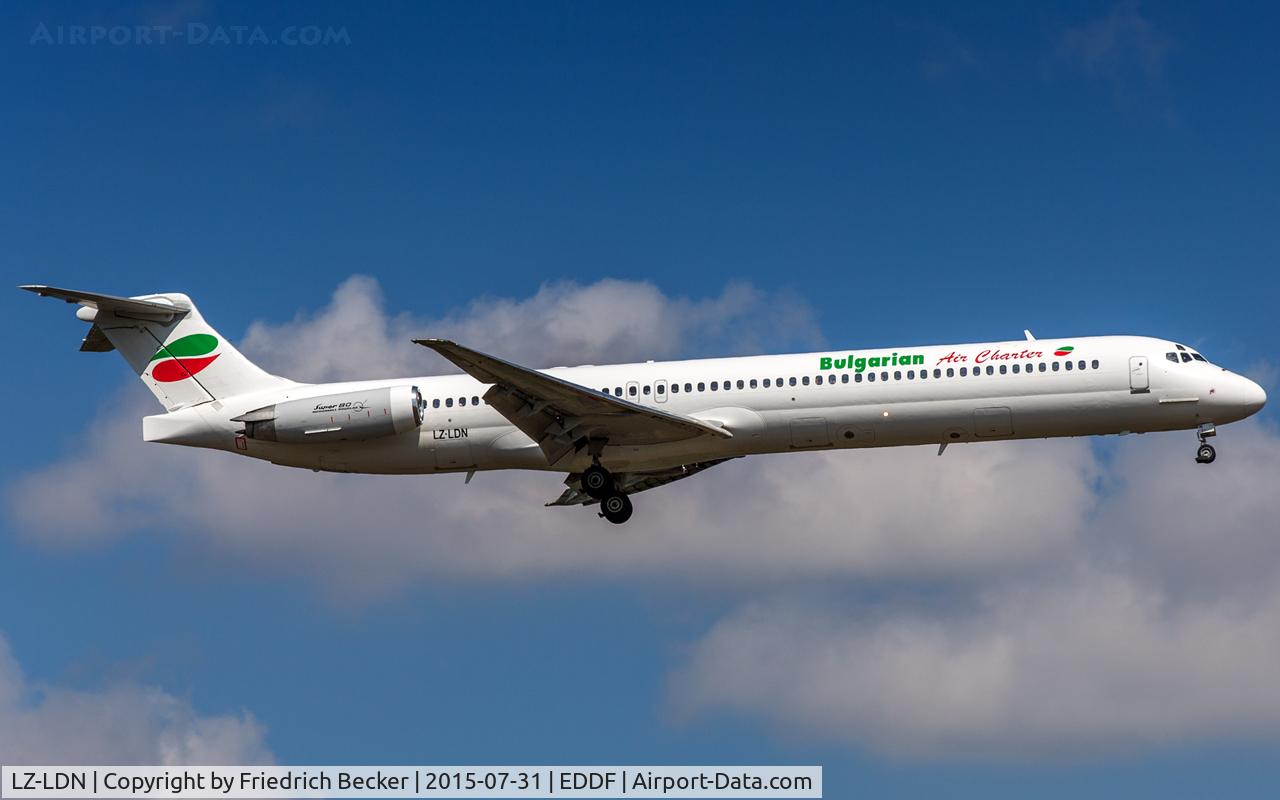 LZ-LDN, 1993 McDonnell Douglas MD-82 (DC-9-82) C/N 53216, on final RW07R