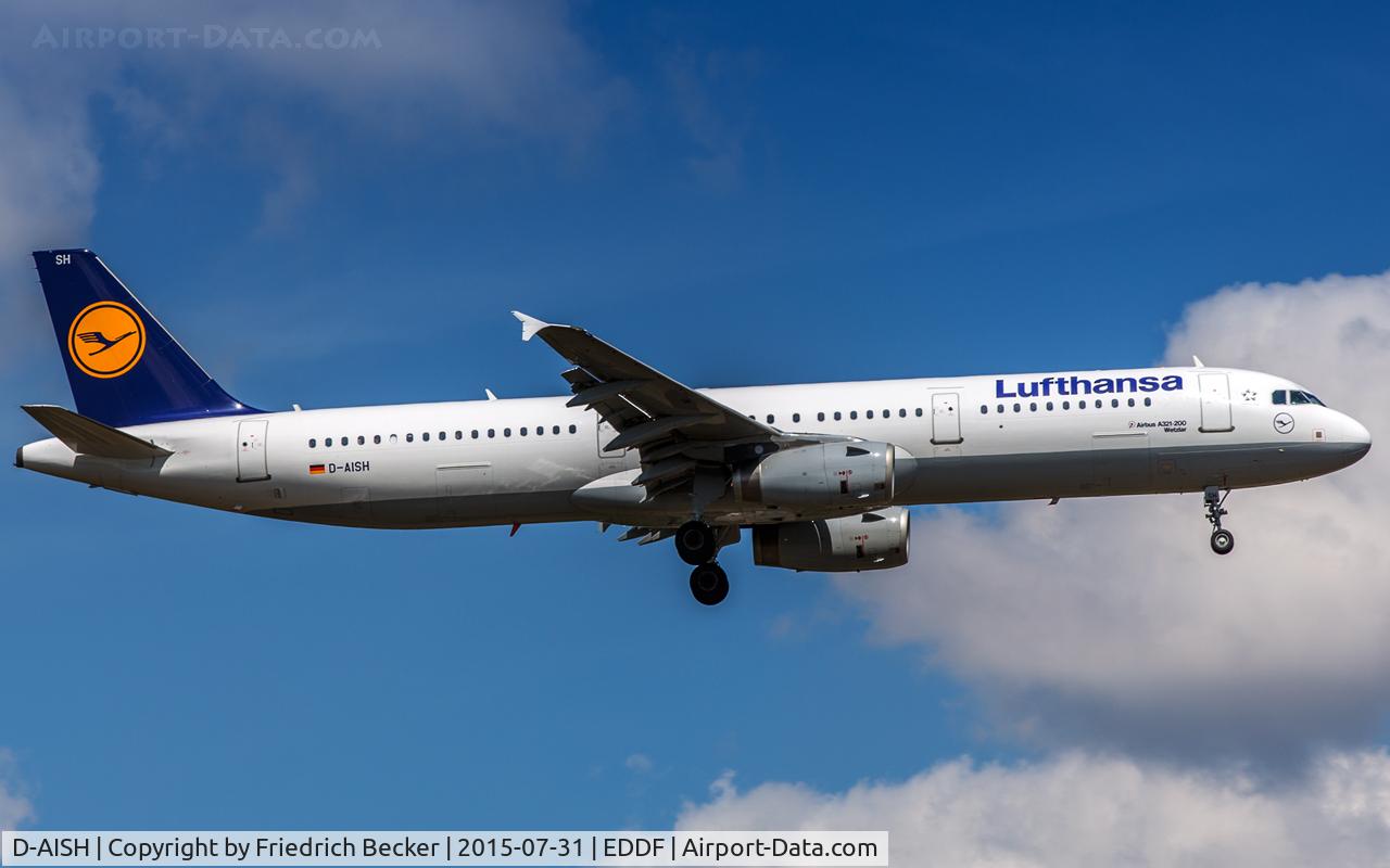 D-AISH, 2007 Airbus A321-231 C/N 3265, on final RW07R