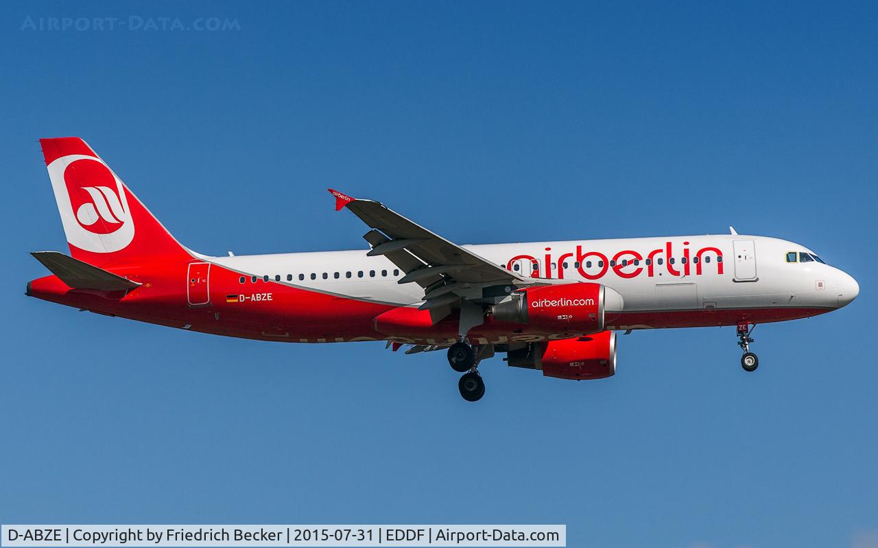 D-ABZE, 2008 Airbus A320-216 C/N 3464, on final RW07R