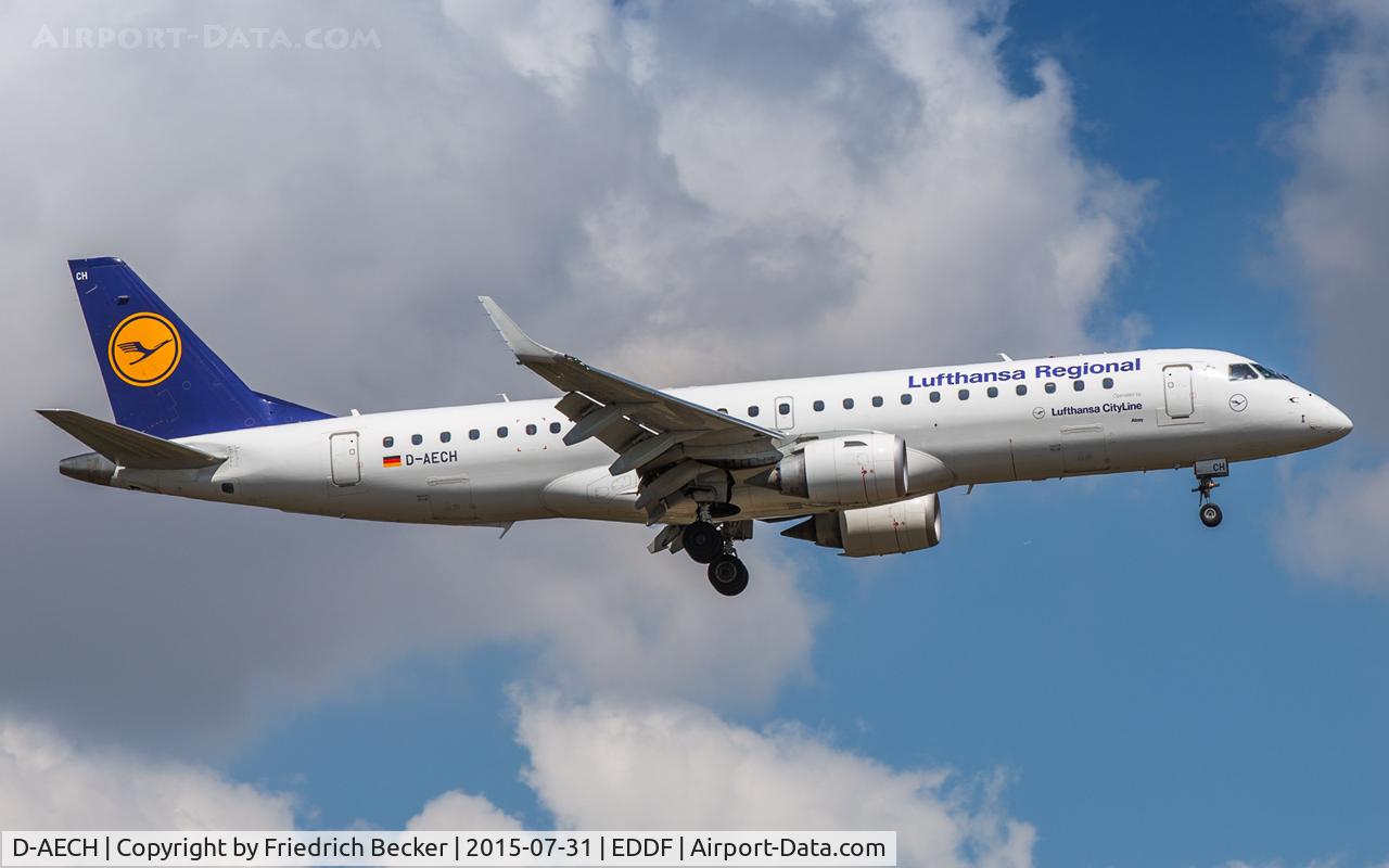D-AECH, 2010 Embraer 190LR (ERJ-190-100LR) C/N 19000376, on final RW07R
