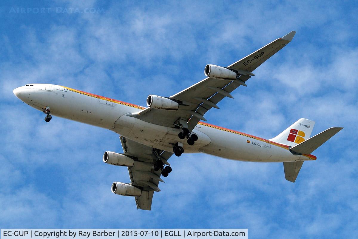 EC-GUP, 1998 Airbus A340-313X C/N 217, Airbus A340-313X [217] (Iberia) Home~G 10/07/2015. On approach 27R.