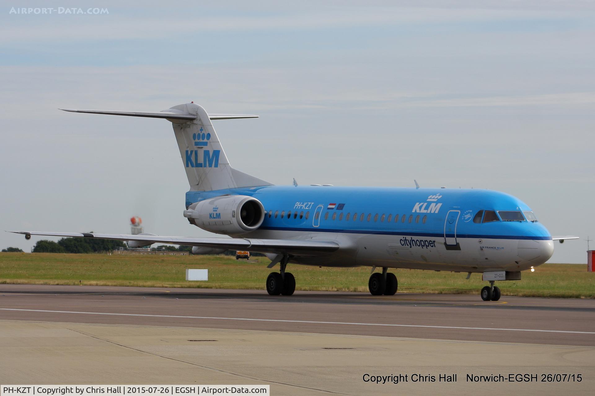 PH-KZT, 1995 Fokker 70 (F-28-0070) C/N 11541, KLM Cityhopper