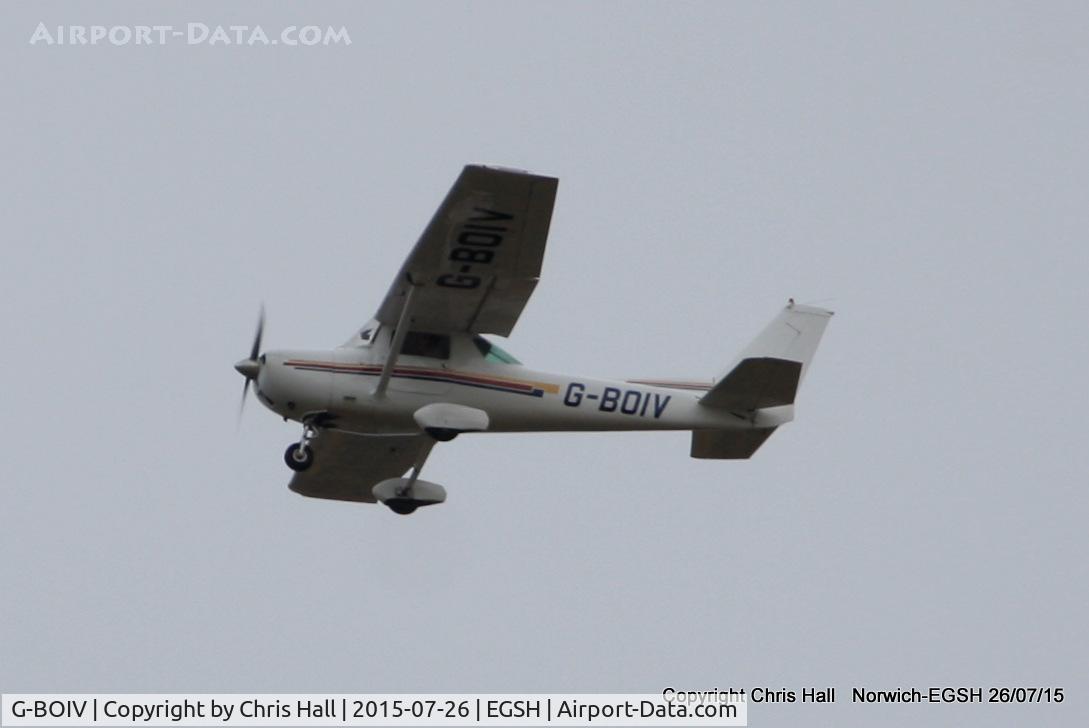 G-BOIV, 1976 Cessna 150M C/N 150-78620, overhead Norwich