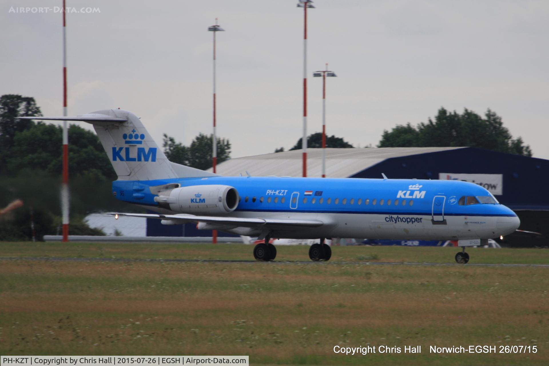 PH-KZT, 1995 Fokker 70 (F-28-0070) C/N 11541, KLM Cityhopper