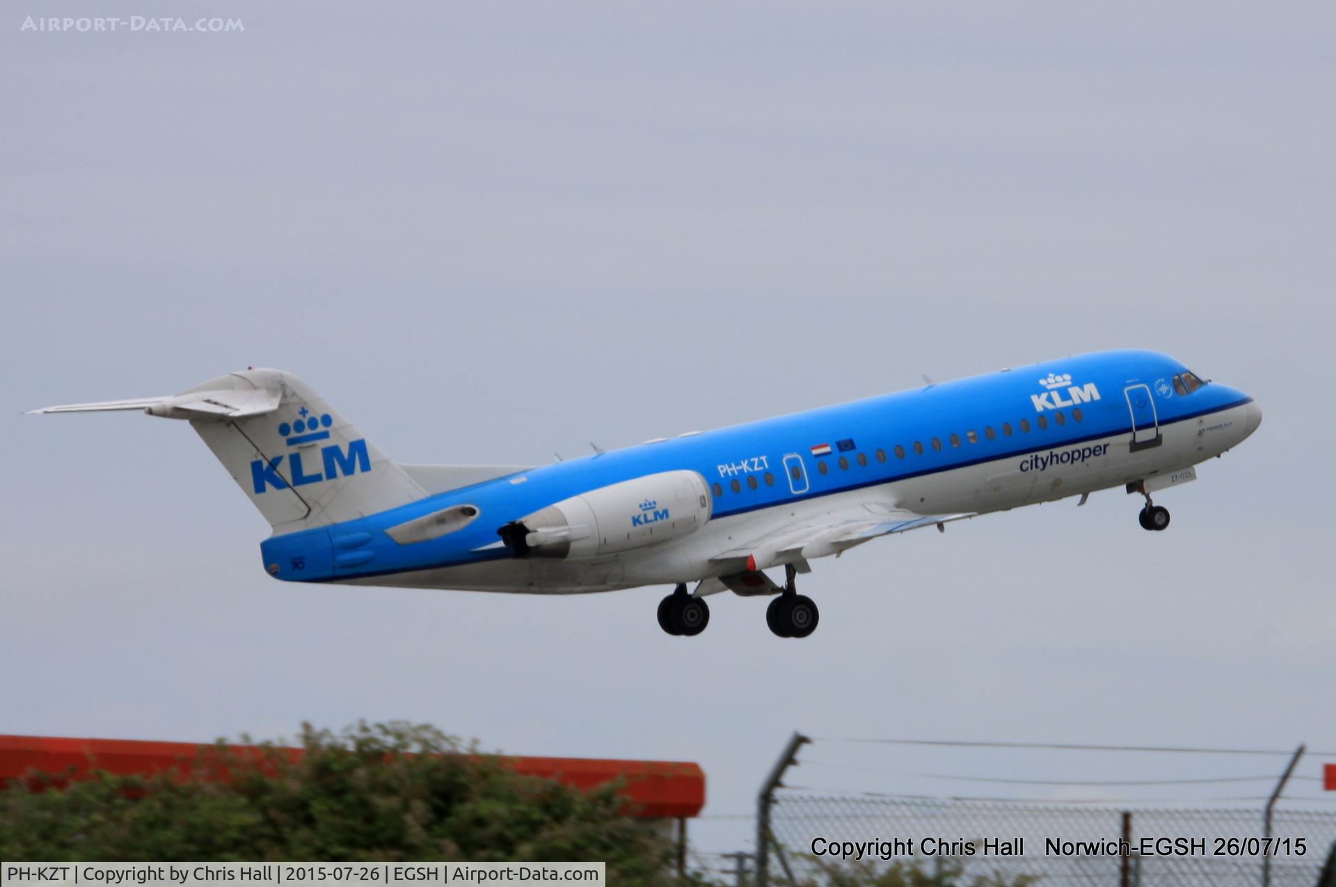 PH-KZT, 1995 Fokker 70 (F-28-0070) C/N 11541, KLM Cityhopper