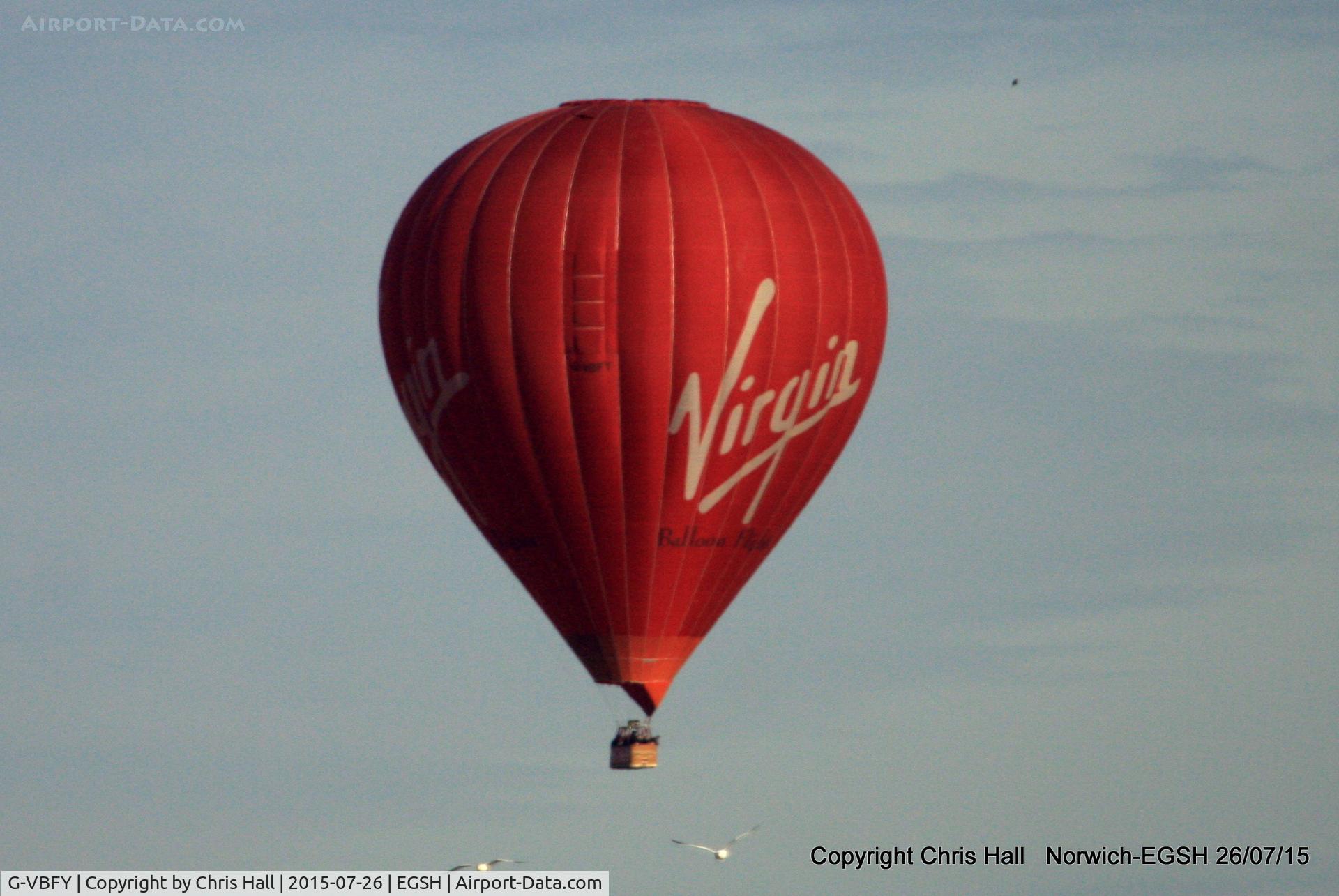 G-VBFY, Cameron Balloons Z-400 C/N 11371, north-west of Norwich Airport