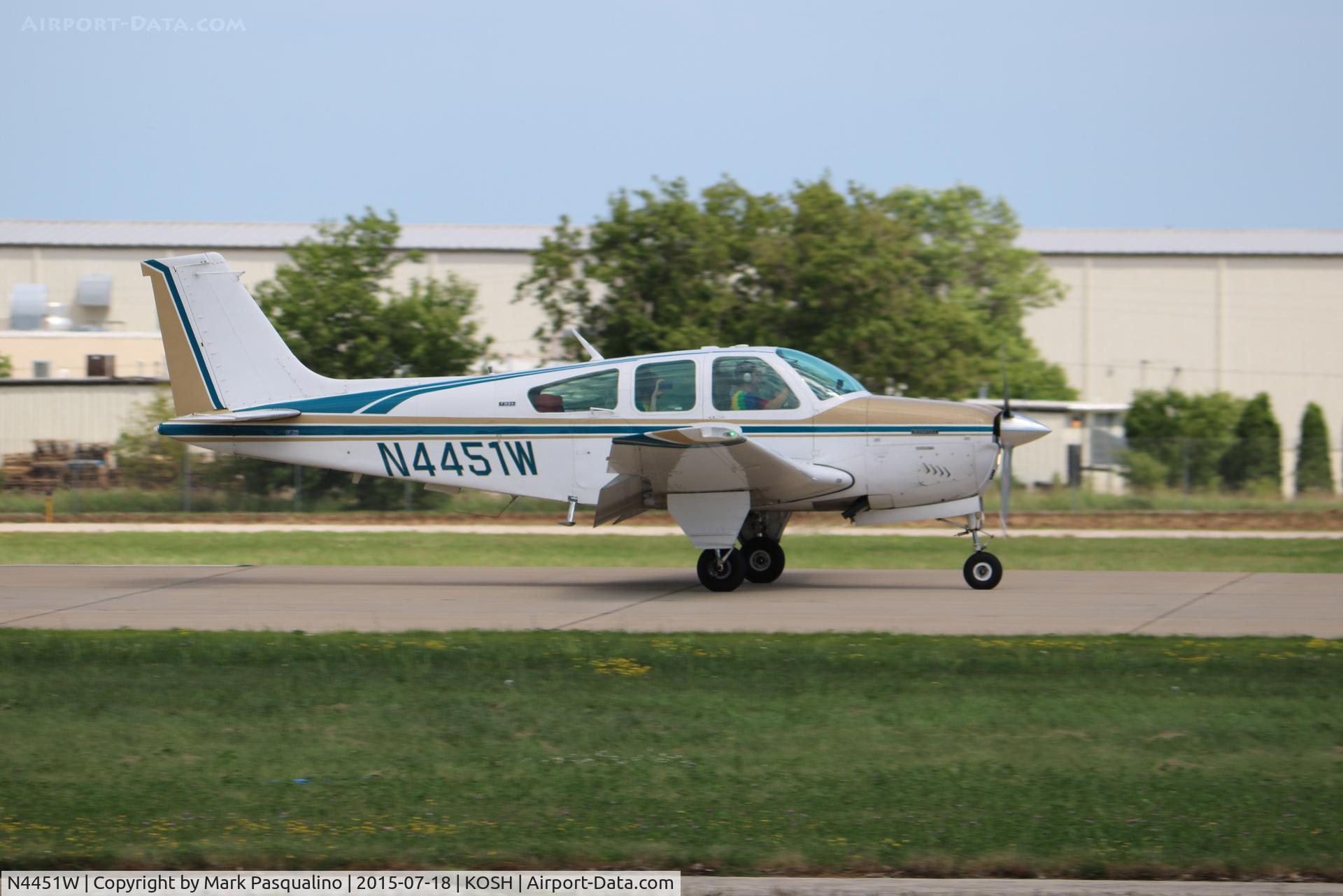 N4451W, 1974 Beech F33A Bonanza C/N CE-491, Beech F33A