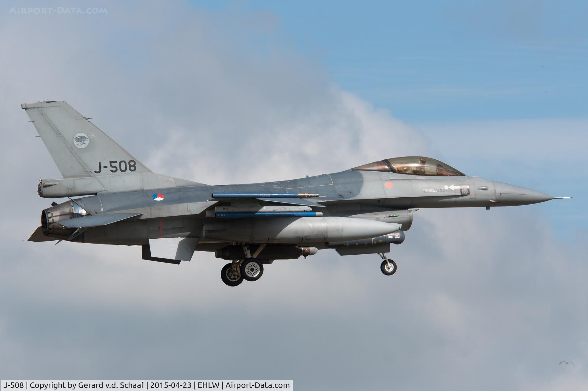 J-508, 1987 Fokker F-16A Fighting Falcon C/N 6D-147, Leeuwarden, April 2015