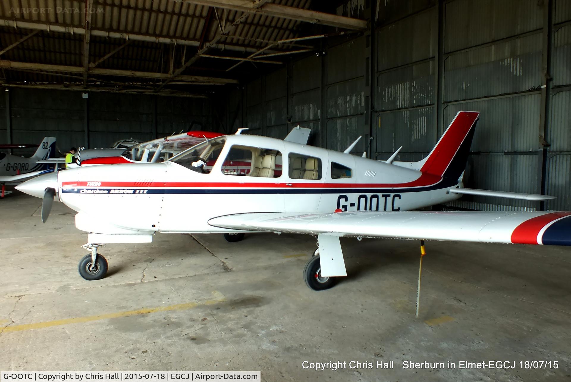 G-OOTC, 1977 Piper PA-28R-201T Cherokee Arrow III C/N 28R-7703086, at Sherburn in Elmet