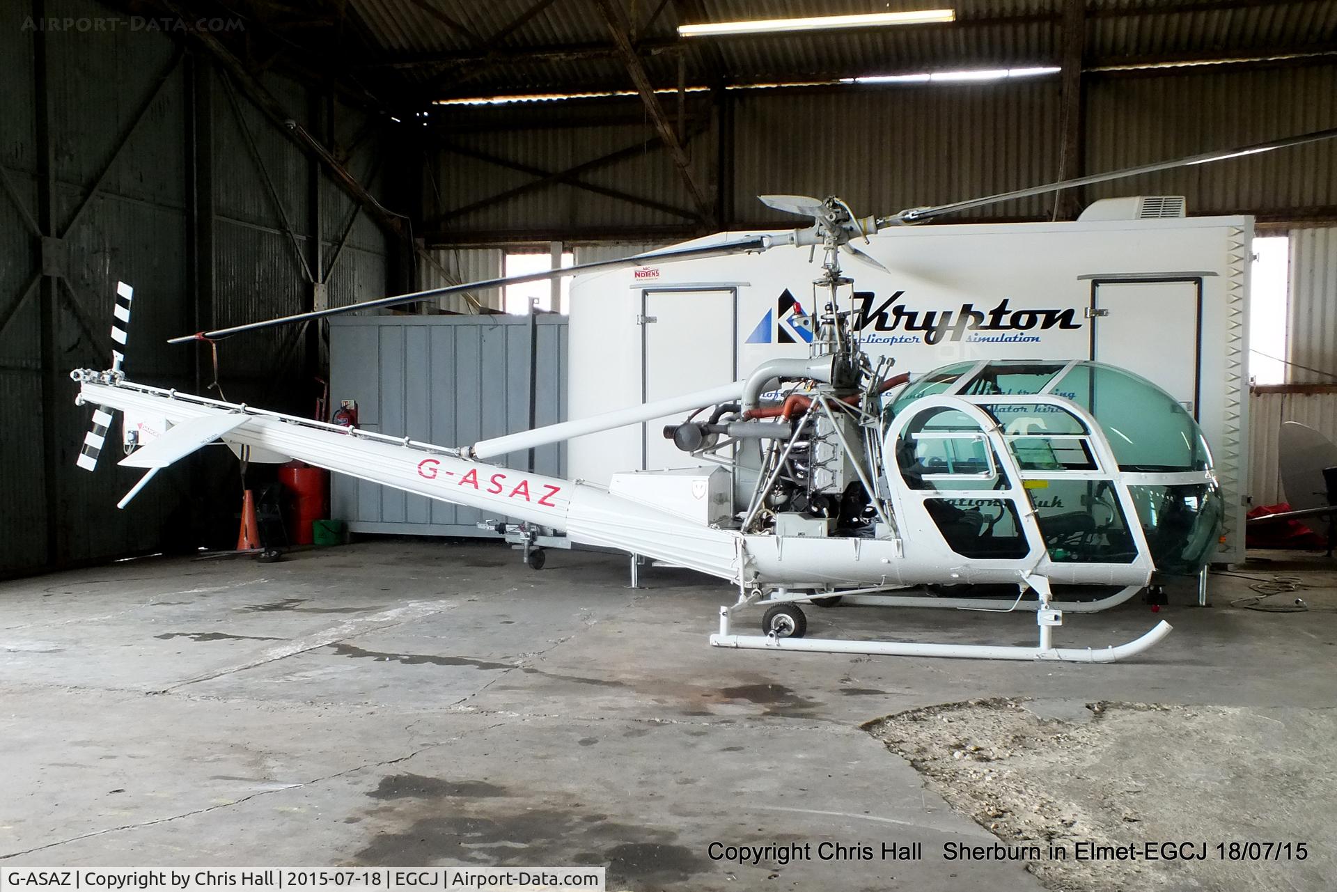 G-ASAZ, 1960 Hiller UH-12E C/N 2070, at Sherburn in Elmet