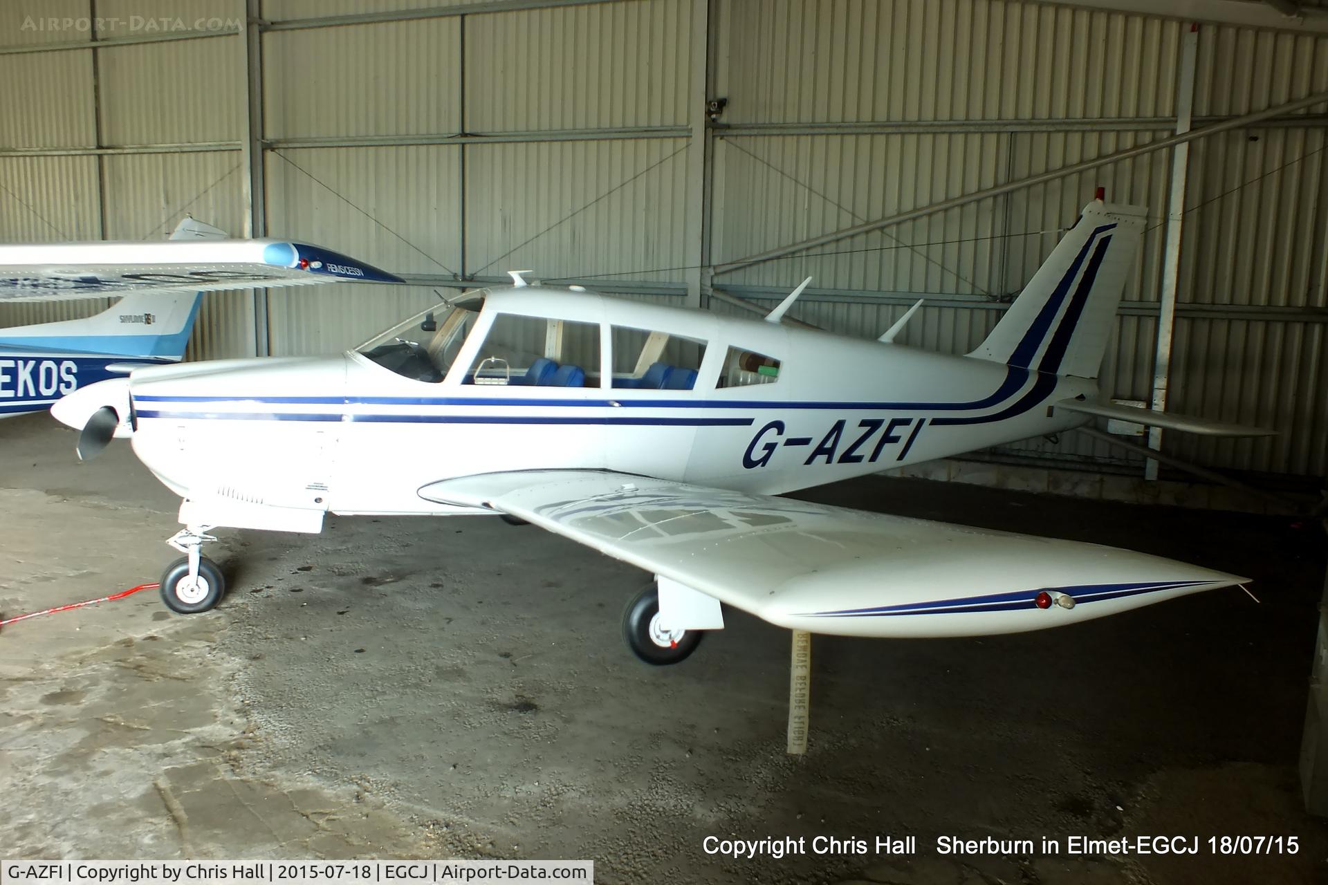 G-AZFI, 1971 Piper PA-28R-200 Cherokee Arrow C/N 28R-7135160, at Sherburn in Elmet