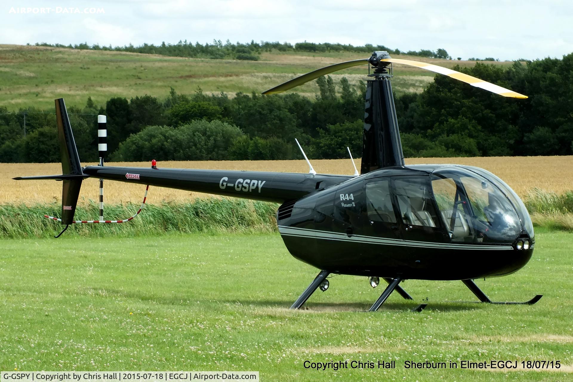 G-GSPY, 2005 Robinson R44 Raven II C/N 10772, at Sherburn in Elmet