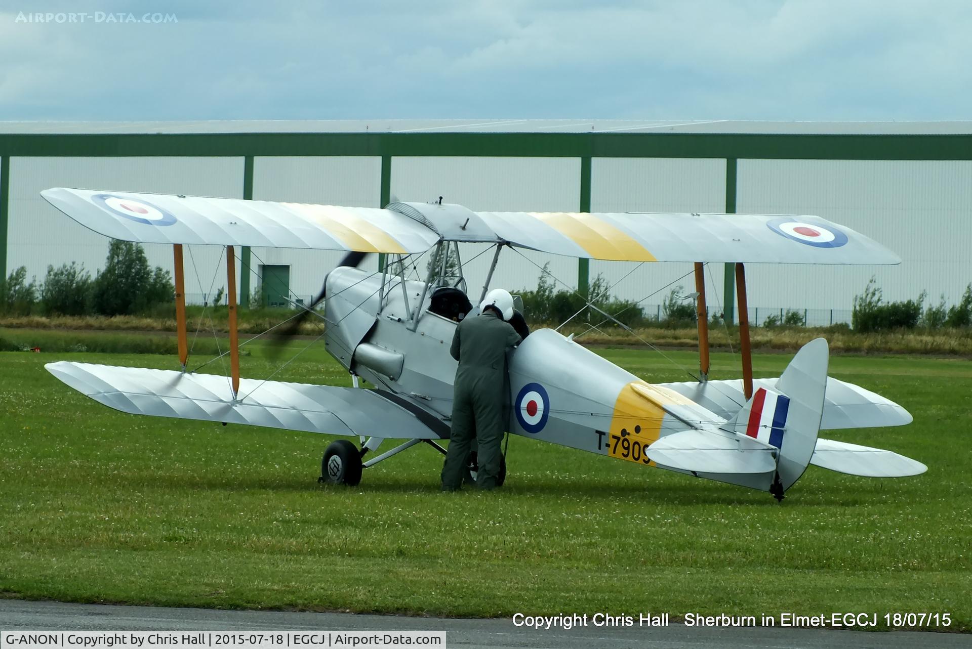 G-ANON, 1941 De Havilland DH-82A Tiger Moth II C/N 84270, at Sherburn in Elmet