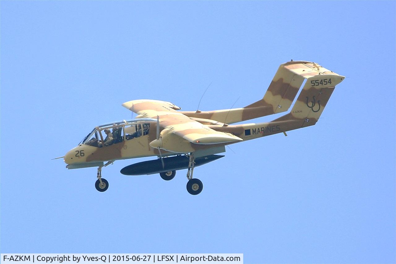 F-AZKM, 1971 North American OV-10B Bronco C/N 338-9 (305-65), North American OV-10B Bronco, Short approach rwy 29, Luxeuil-Saint Sauveur Air Base 116 (LFSX) Air show 2015