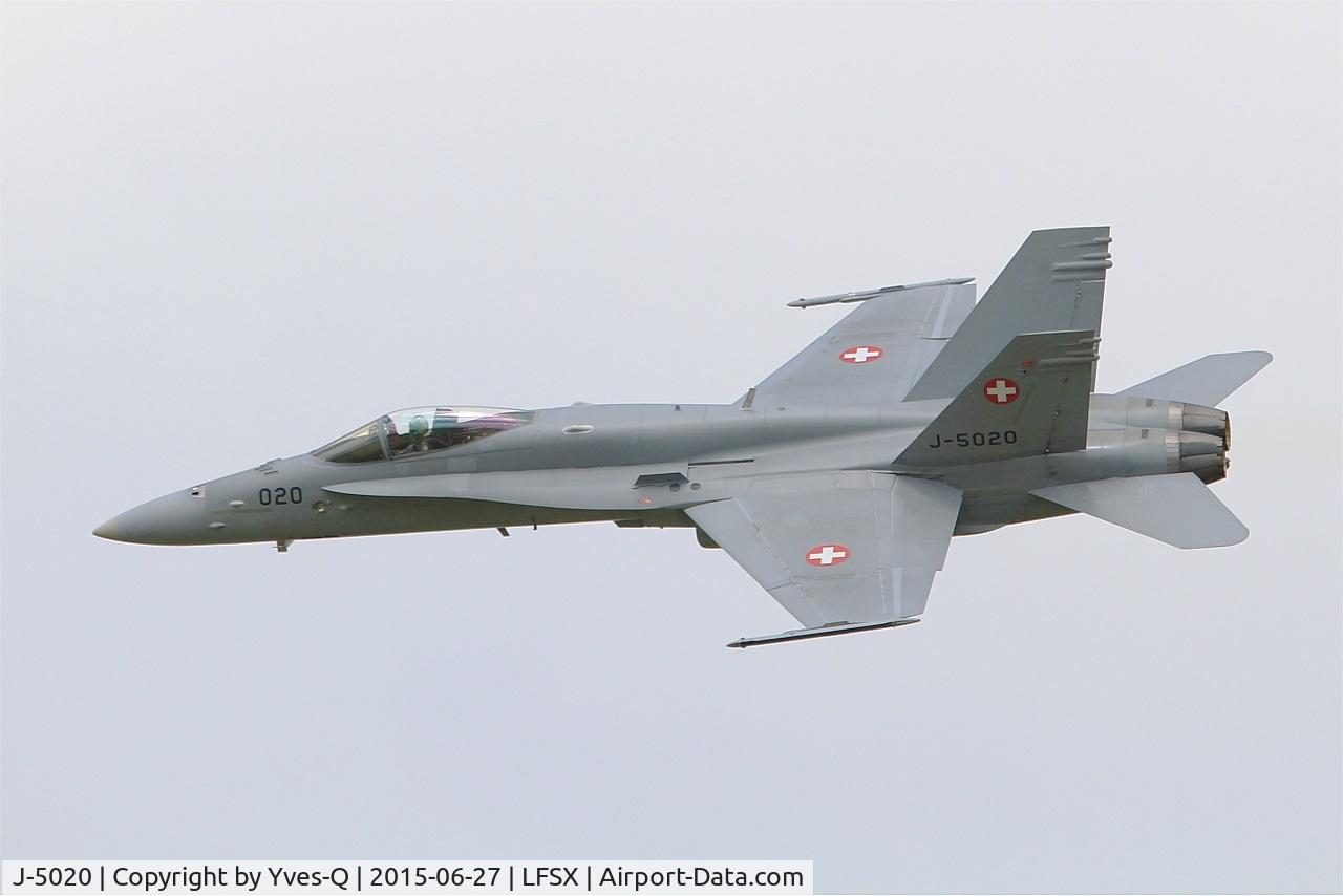 J-5020, McDonnell Douglas F/A-18C Hornet C/N 1369/SFC020, Swiss Air Force McDonnell Douglas FA-18C Hornet, On display, Luxeuil-Saint Sauveur Air Base 116 (LFSX) Air show 2015