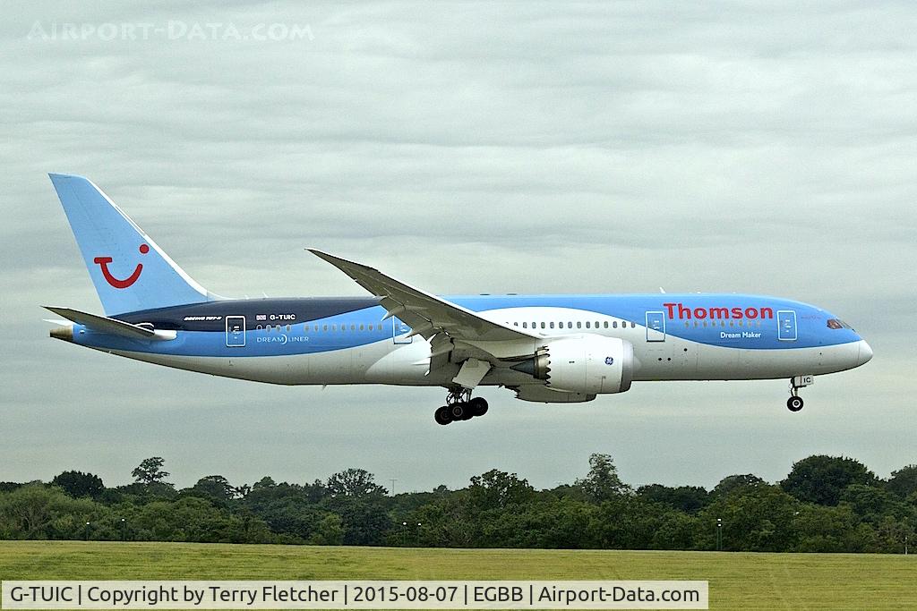 G-TUIC, 2013 Boeing 787-8 Dreamliner C/N 34424, G-TUIC (Dream Maker), 2013 Boeing 787-8, c/n: 34424 at Birmingham UK