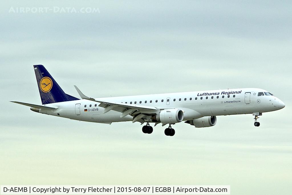 D-AEMB, 2009 Embraer 195LR (ERJ-190-200LR) C/N 19000297, 2009 Embraer ERJ-190-200LR 195LR, c/n: 19000297 at Birmingham UK