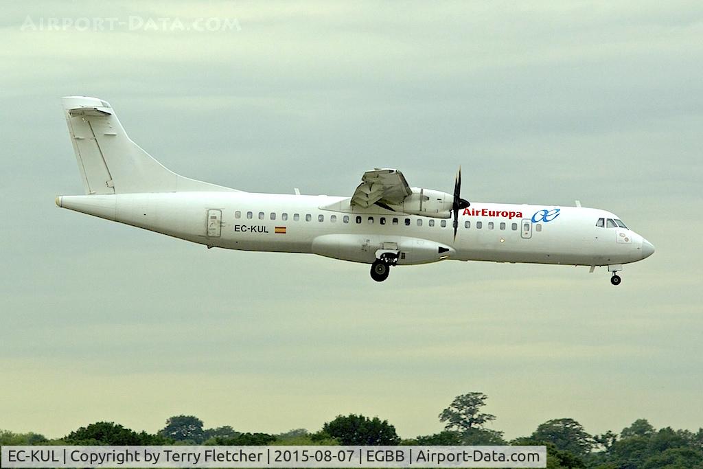 EC-KUL, 2008 ATR 72-212A C/N 809, 2008 ATR 72-212A, c/n: 809 at Birmingham UK