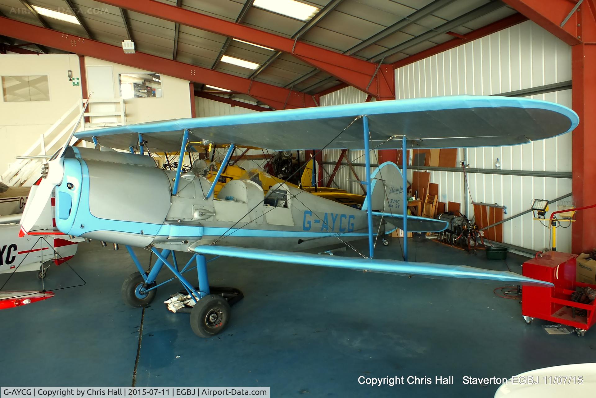 G-AYCG, 1970 Stampe-Vertongen SV-4C C/N 59, Tiger Airways