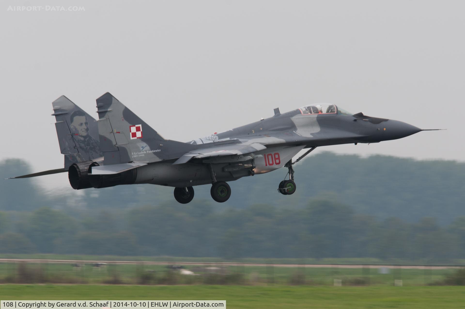 108, 1990 Mikoyan-Gurevich MiG-29A C/N 2960535108, Leeuwarden, October 2014