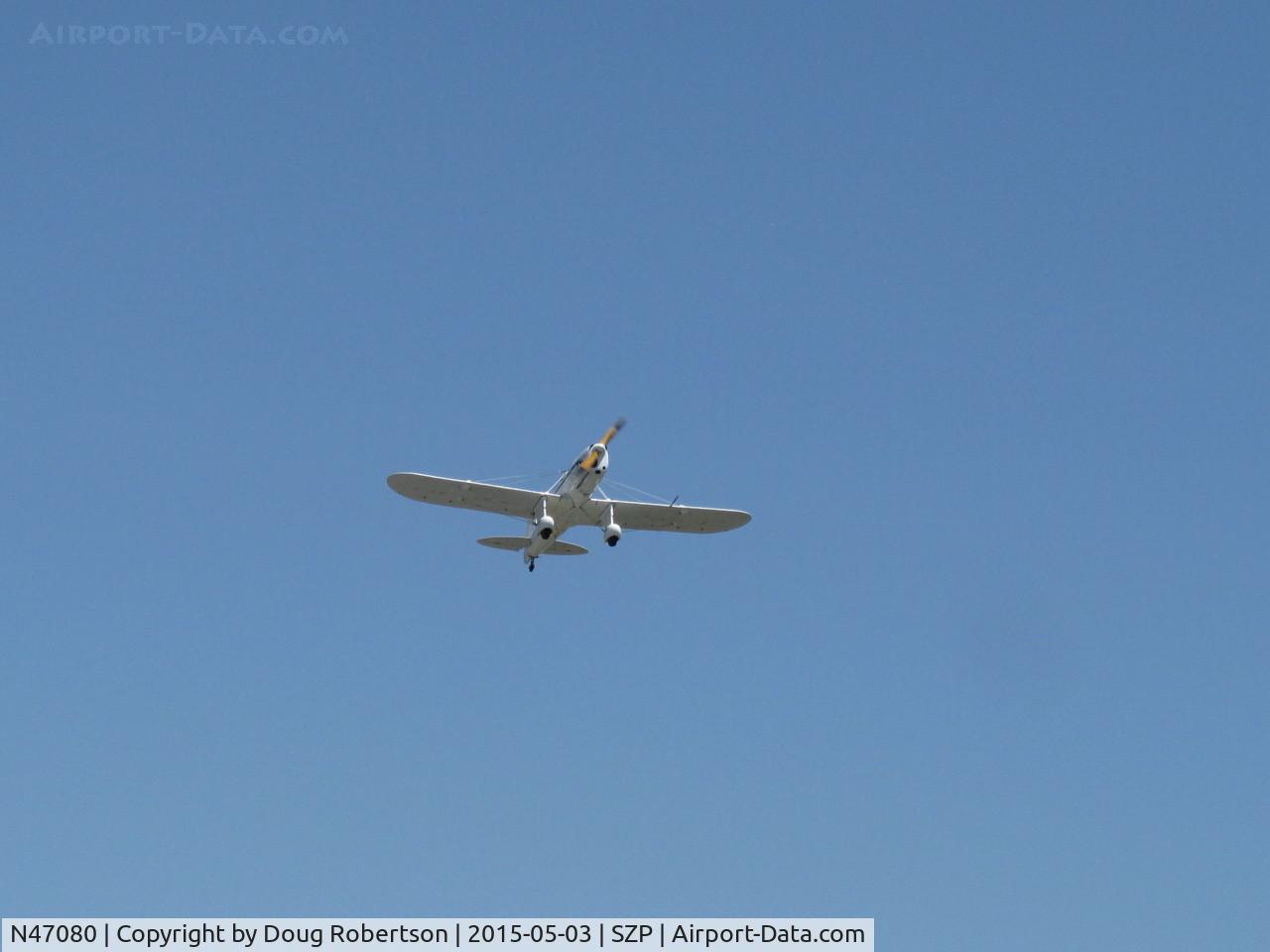 N47080, 1942 Ryan Aeronautical ST3KR C/N 1391, 1942 Ryan Aeronautical ST-3KR 'Eileen', Fairchild Ranger 6-410 inverted inline six cylinder 165 Hp replacement for original Kinner R-540-1 five cylinder 160 Hp radial. Experimental class, takeoff climb Rwy 22