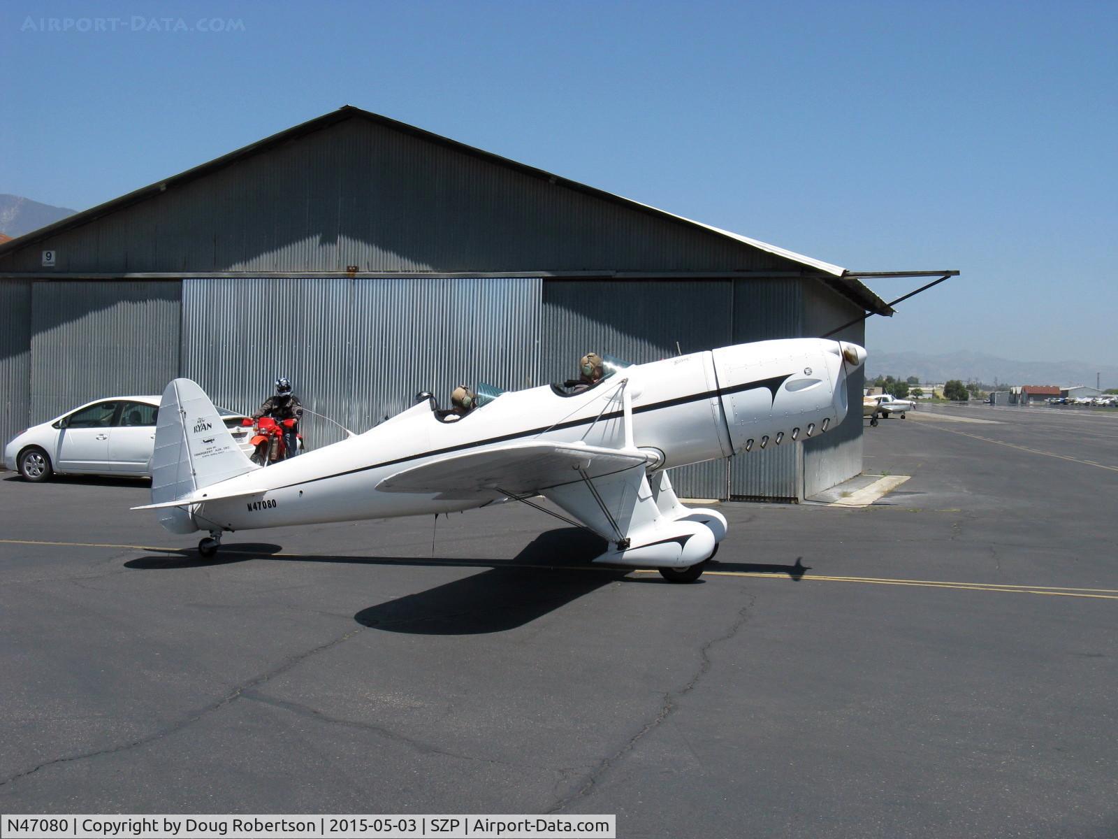 N47080, 1942 Ryan Aeronautical ST3KR C/N 1391, 1942 Ryan Aeronautical ST-3KR 'Eileen', Fairchild Ranger 6-410 inverted inline 165 Hp conversion, Experimental class, engine start