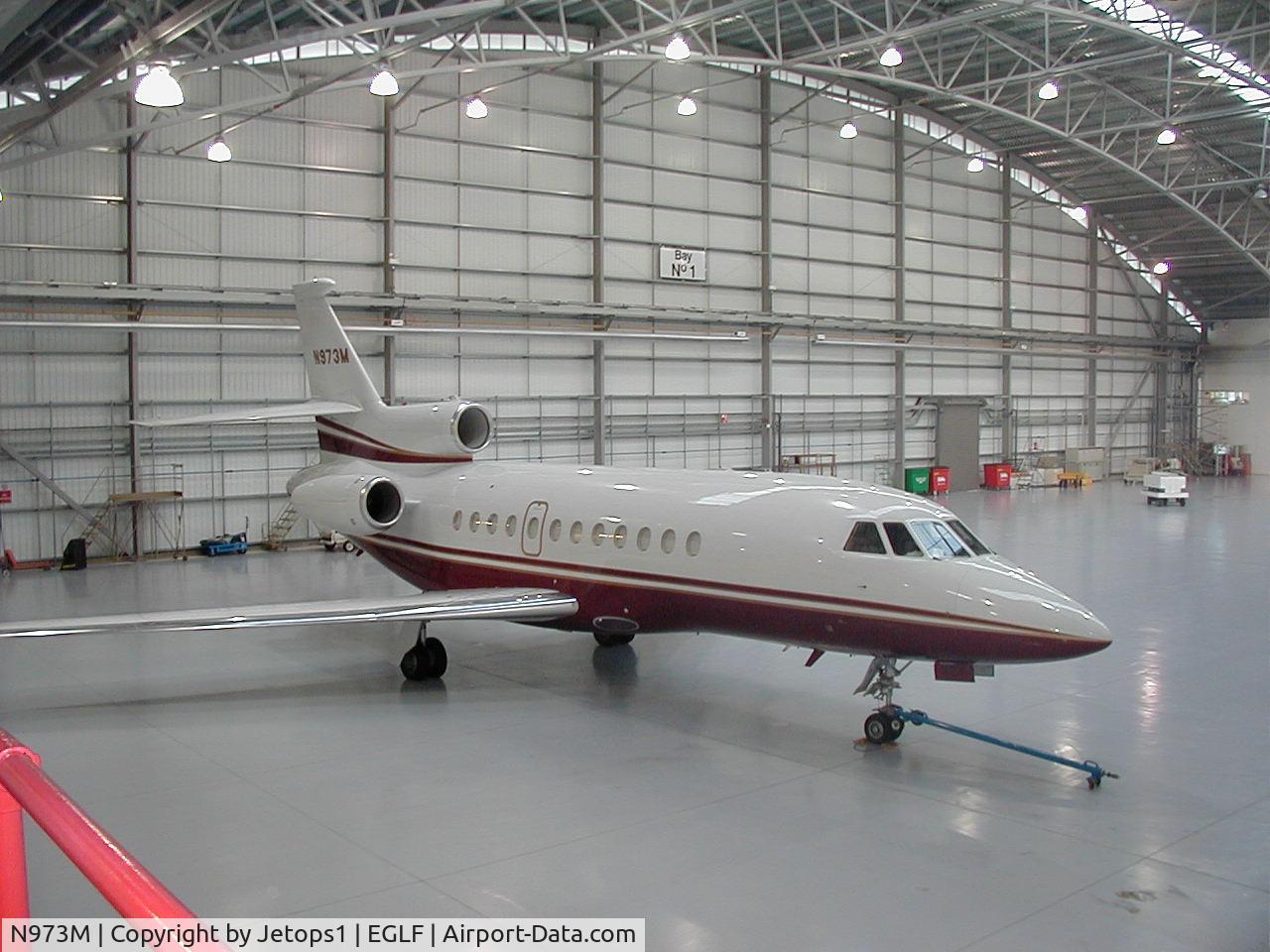 N973M, 2000 Dassault Falcon 900EX C/N 73, Hangar 1 Fboro