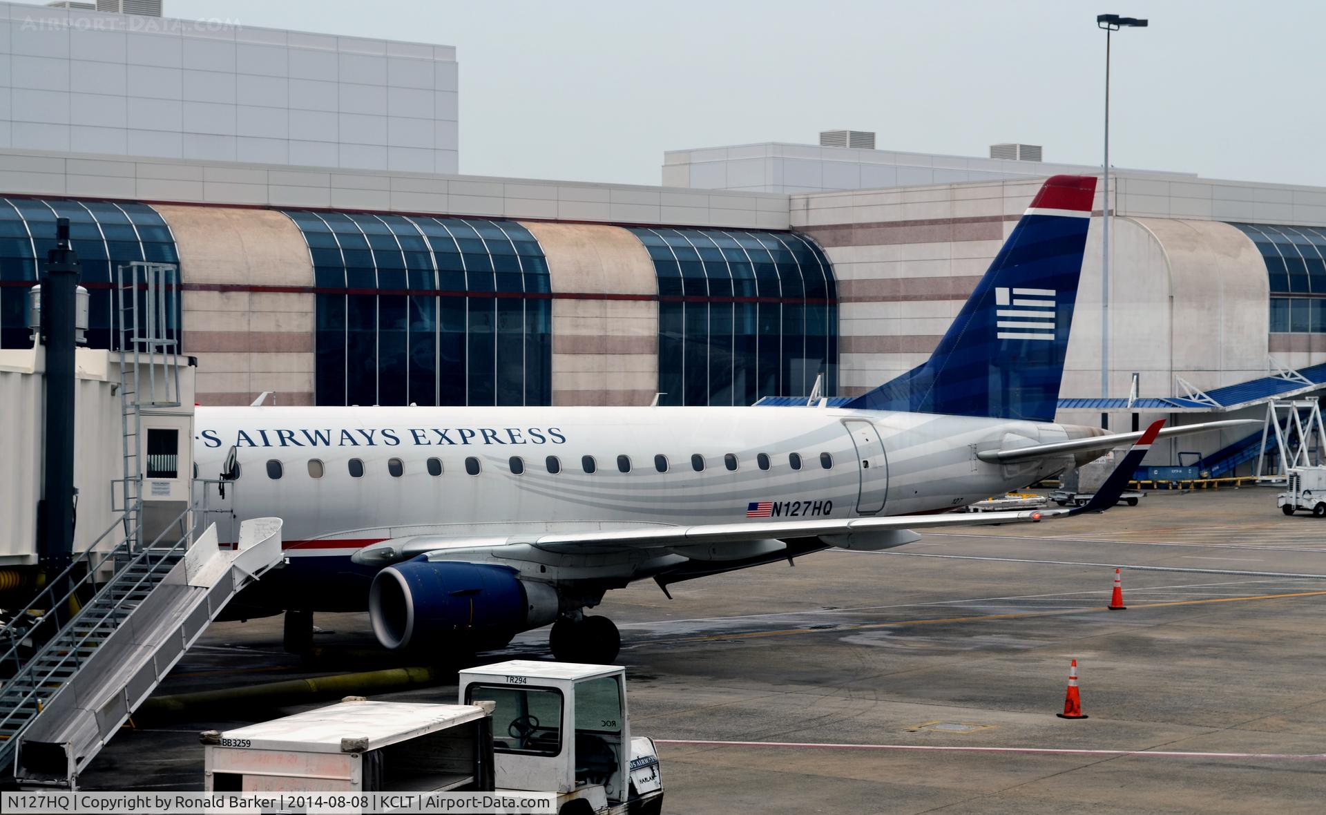 N127HQ, 2008 Embraer 175LR (ERJ-170-200LR) C/N 17000206, Gate CLT