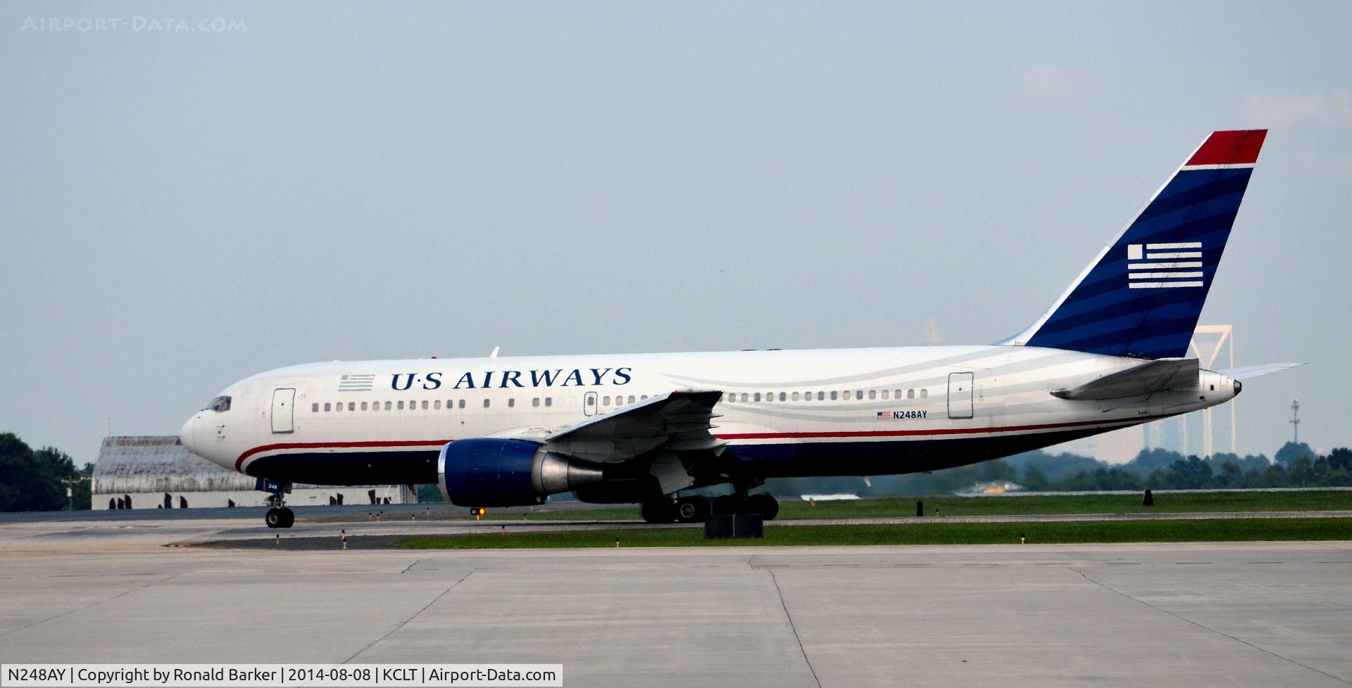 N248AY, 1988 Boeing 767-201 C/N 23900, Taxi CLT