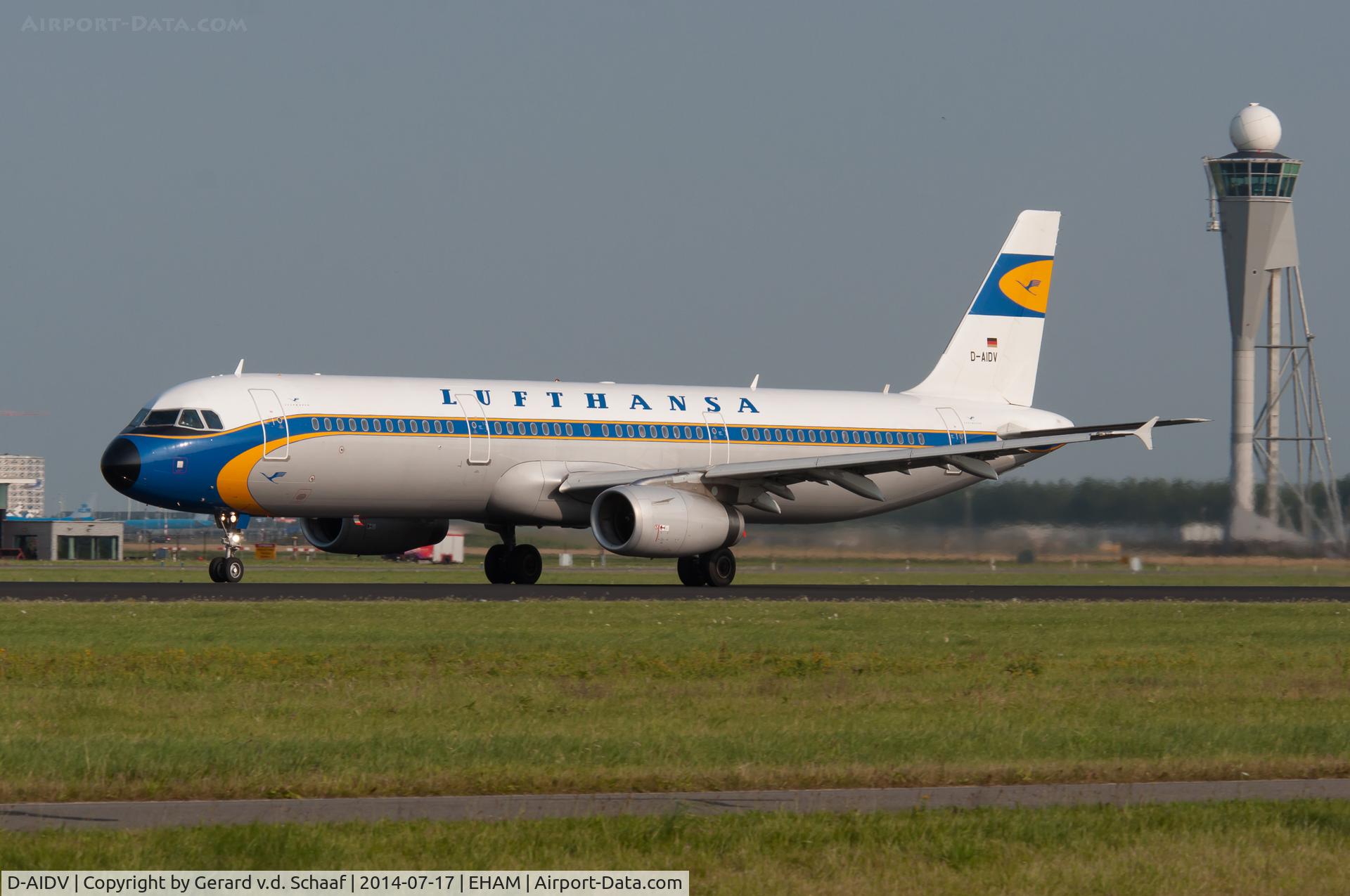 D-AIDV, 2012 Airbus A321-231 C/N 5413, Schiphol, July 2014