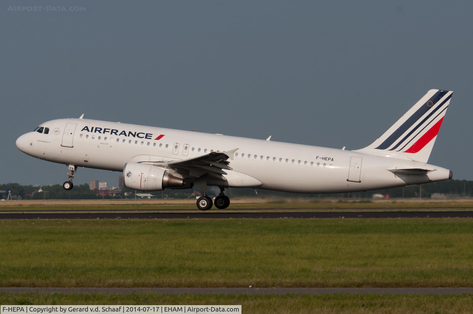 F-HEPA, 2009 Airbus A320-214 C/N 4139, Schiphol, July 2014