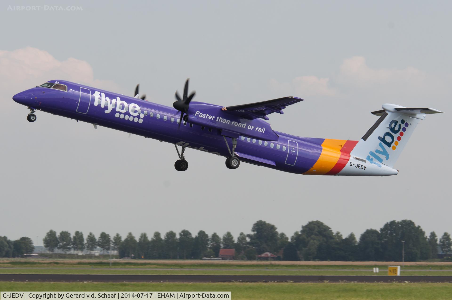 G-JEDV, 2004 De Havilland Canada DHC-8-402Q Dash 8 C/N 4090, Schiphol, July 2014